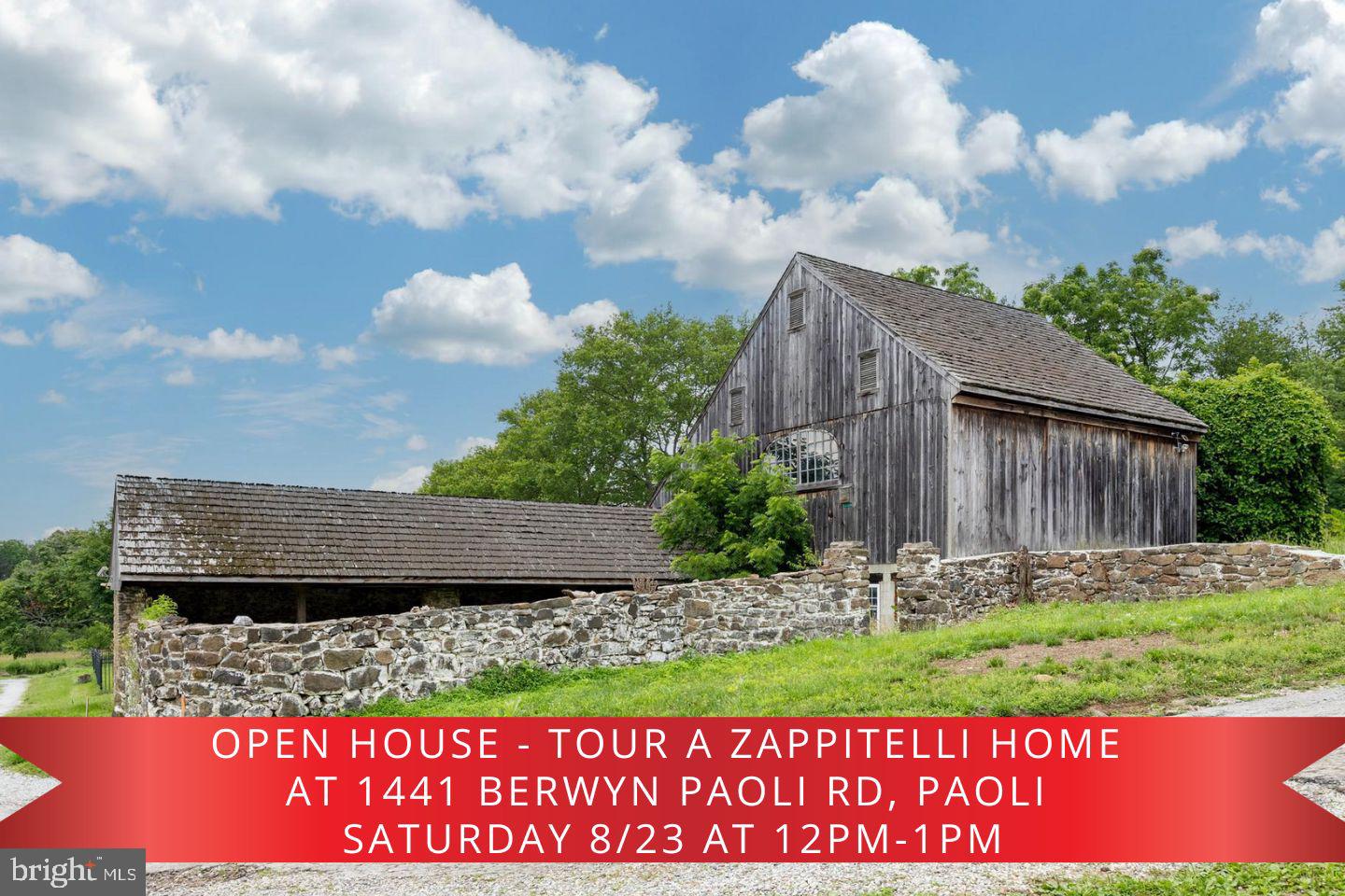 Endless Possibilities Await at This Historic Barn Property
Bring your vision to life with this rare opportunity to transform a classic barn into a one-of-a-kind residence or custom retreat. Nestled in a scenic and sought-after location, this charming structure is ready to be reimagined...offering the perfect canvas for your dream home.
Offered by Zappitelli Homes, a premier custom builder known for quality craftsmanship and thoughtful design, this project promises a seamless blend of historic character and modern luxury. Whether you're dreaming of exposed beams, soaring ceilings, or rustic finishes with contemporary flair, Zappitelli Homes can bring it all to life...tailored to your unique style and needs.
The groundwork is set. Now it’s time to make it your own.
Contact us today to explore the possibilities and schedule a private tour of the property with the builder. Go with Zappitelli's plan or create your own! GPS - 301 Reservior Rd, West Chester