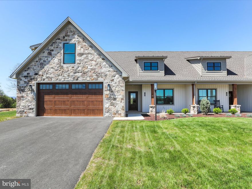 Looking for a great location and a place to call home?  Come see the best kept secret in the borough of Chambersburg.  Meadowbrook development is located in the heart of shopping, restaurants, and health facilities.  This duplex has an ample 2,650 sq ft of living space with open floorplan featuring 4 bedroom and 3 full baths.  Engineered hardwood flooring in foyer, living room, kitchen, dining, primary and 2nd bedroom on first floor. Each bedroom has it's own bathroom.  Quartz kitchen and vanity tops with beautiful cabinetry.  Kitchen cabinets extend to the 9' ceiling height with lite glass to show those special pieces of pottery.   The Primary bathroom  has dual vanity sinks and walk-in tile shower.
Venture to 2nd floor to a bonus room and 3rd bedroom and full bath.
Enjoy the outdoors on the rear patio or the covered front porch to catch the sunrise or evening sunset.
Schedule to see for yourself this gorgeous home before it's gone!
*Please note tax  is on land only