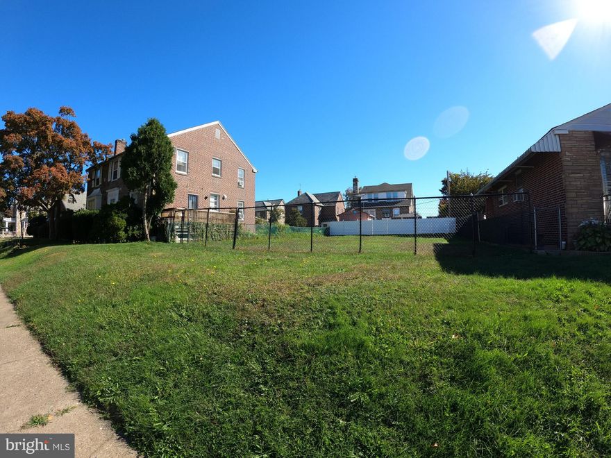 Attention investors and builders! Here is the lot you have been looking for. The home directly behind the lot is under contract for over 500K.  Located in the much-desired East Oak Lane section of Philadelphia. This 5,000 sq/ft lot is on a quiet residential street among single family homes, one block away from a public park with a newly built rec center, walking distance to shopping, restaurants, public transportation, and the tacony creek trail. Easy commute using regional rail and subway lines. Call today!