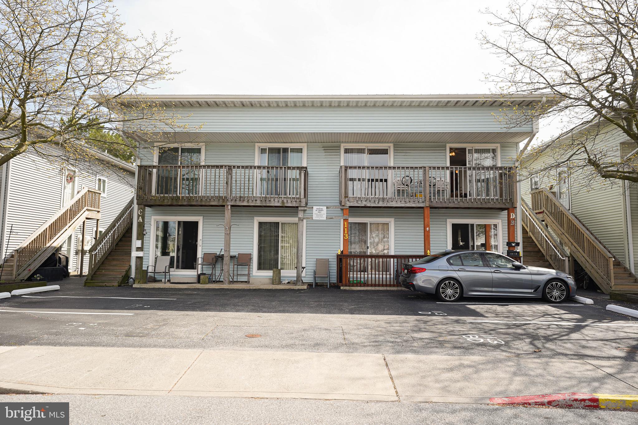 Waterview 3BR/2BA - Balmoral Cove condo overlooking Jamestown Park, offers a private community pool and ONLY 0.01 of a mile to Public Beach access - that's about a 5 minute stroll! Ocean City's beloved Uptown/North-End - close to everything - golf, amusement parks, water sports, world-class dining, and unique shopping. Speaking of shopping - only about 2 miles to the Delaware Beaches' tax-free shopping! 1mi to the incredible Northside Park - 50+ acres of public space - 2 piers, jogging/walking paths, baseball and soccer fields, playgrounds. Move in and relax - the condo association has already done many improvements, and maintains the grass, common areas, community pool, building exteriors, and provides snow removal. This charming home has been lovingly-maintained by the same owner for 30 years. Living room with waterviews, balcony access, dining area - opens into the kitchen w/breakfast bar. Primary bedroom features waterviews and balcony access, ceiling fan, comfy carpet, and a full, en-suite bath w/tub/shower combo. 2 additional bedrooms. 2nd full bath houses the washer/dryer. The living room and primary bedroom balcony overlooks Jamestown Park, a serene green-space offering benches and sidewalks on a lovely, wide canal leading out to the Bay. Sizes, taxes, distances are approximate