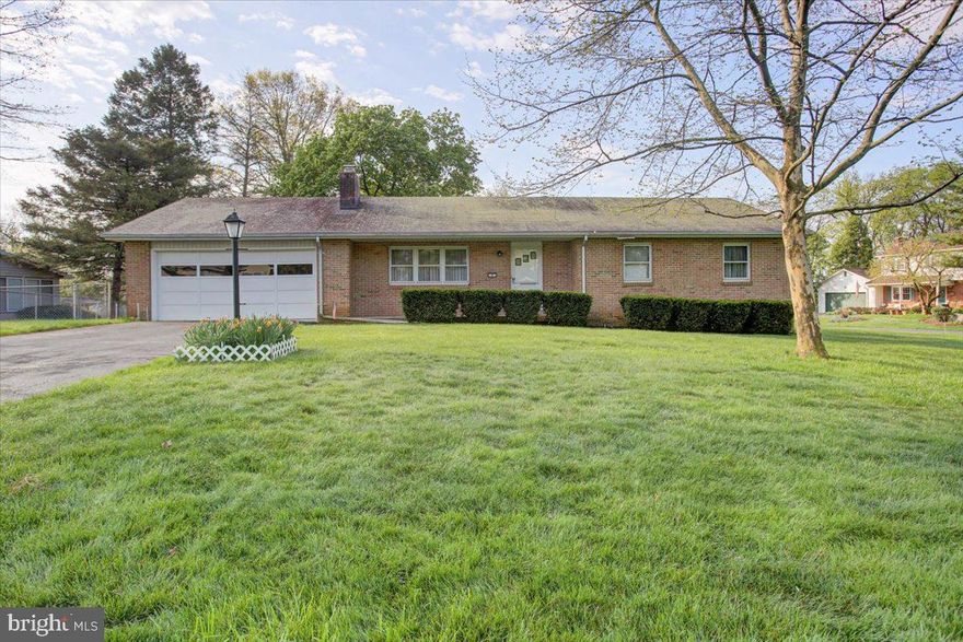 Opportunity is knocking in Silver Spring Township, Cumberland Valley schools at 9 Shady Lane Mechanicsburg. Let your imagination run wild and creative juices flow  when you remodel this “blank canvas” home. The location is quiet but close to major shopping and highways and in the desirable Cumberland Valley School district.  Public records state that the property is 1527 square feet  above grade and the unfinished basement is quite large and open.  The lot is measured at .27 acre. This is a chance to build instant equity in a nice sized all brick, 3 bedroom ranch home. This home is priced to sell. It features 3 bedrooms with hardwood floors, fireplace, living room , formal dining room, large kitchen  with solid birch plywood cabinets, a large 1st floor laundry room that is so big you could add a good sized office , 3 good sized bedrooms, Oversized 2 car garage, dry full basement, fenced corner lot.  I full hall bath and a half bath in the primary bedroom.  Everything in the house conveys the sale. The seller is replacing the electrical service panel prior to closing. The roof is old but intact and functional  hence the discount on the pricing. Please don’t state the obvious to us and state  that the roof is old. When this house is remodeled it is $350K+ all day long.  Heck… finish the basement and add another 1400 sq/ft of living space to enjoy.  Taxes are very low at $2820 /year. So if you are looking for a chance to build  significant equity in real estate quickly, check this one out.. it won't last very long.