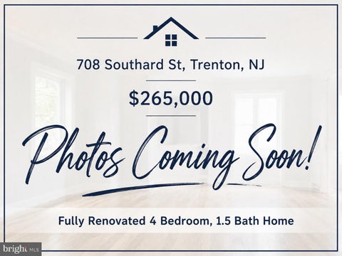 Townhouse For Sale - 708 Southard Street<br/> TRENTON, NJ 08638