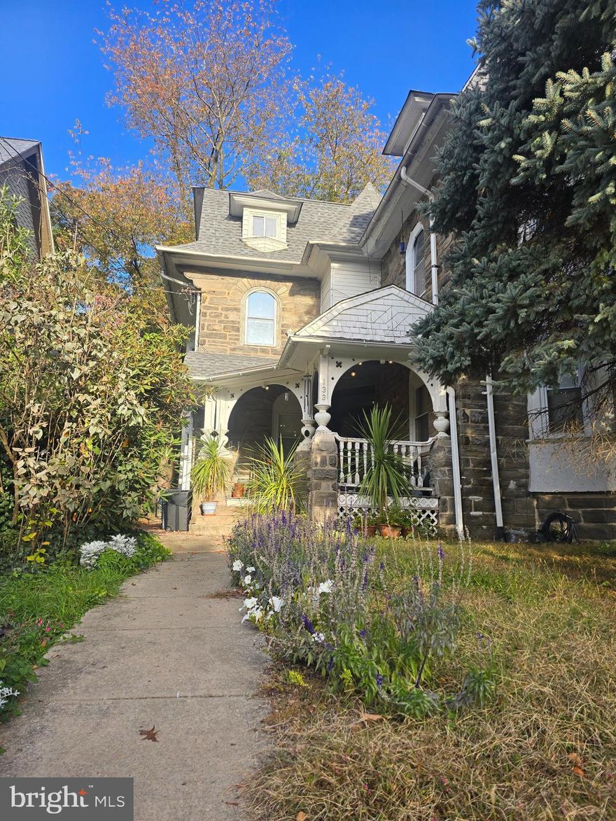 Absolutely charming unit in a charming building on an awesome Mt Airy block. This penthouse unit is located  within short walking distance of the Mt Airy train station and the Germantown avenue restaurant area. This updated unit features a very large living room and 2 large bedrooms. Exterior features common area seating on the secluded front patio and large grass yard garden area in the rear.