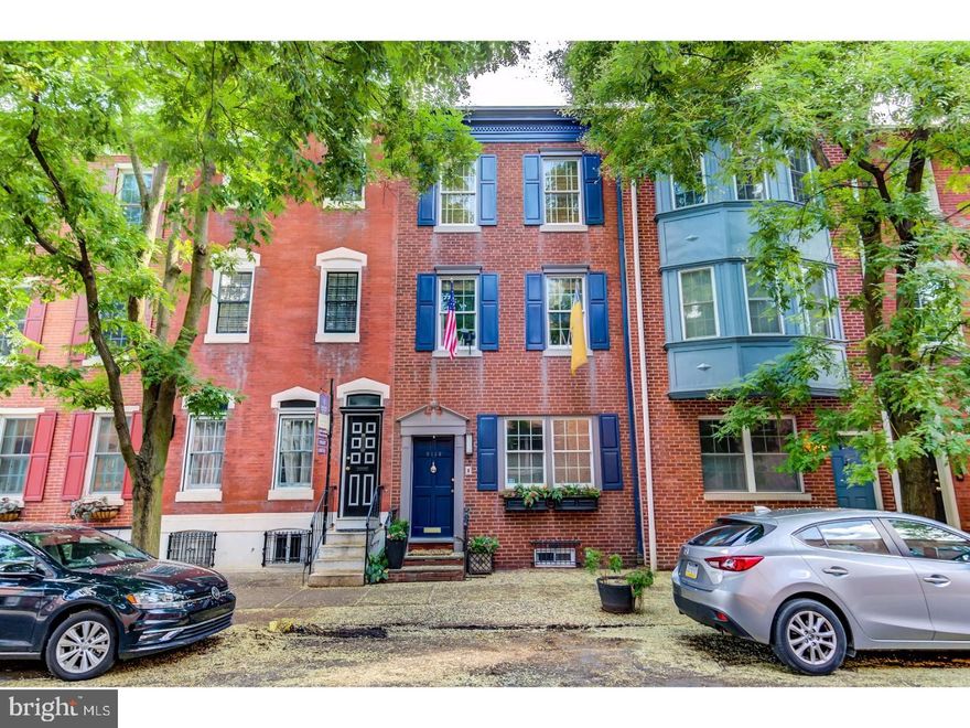 Bright and open 4 bedroom, 3.5 bath townhome with finished lower level. This property goes street to street (Lombard to Tryon) and enjoys a superb Rittenhouse/Fitler location. Rear patio and roof deck with skyline views. High ceilings and hardwood floors. 1st floor is open with a big granite and stainless eat-in kitchen, lovely dining area and spacious, sun-filled living room. Two bedroom suites and two other sizable bedrooms. Abundant character (classic Kostas Macos moldings, chair rail, exposed beams). PARKING two ways -- continue to rent the very convenient spot sellers have used for years and/or create on-site parking in the rear (as many neighbors have done). This big and beautiful home offers an A+ location with a 97 WalkScore (100 TransitScore, 99 BikeScore). Within a few blocks of Rittenhouse Square, Fitler Square, South Street's restaurant row and shopping, and all that Center City and University City have to offer. Greenfield School Catchment.