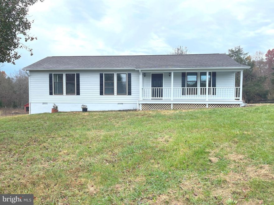 Welcome to your new country home in Sumerduck!  Fully renovated three bedroom, two bath rambler.  Enjoy the private five acre country setting but minutes from shops and schools.  Sit on the front porch and enjoy the sights and sounds.  Renovated from top to bottom, tons of space.  Large kitchen with table space, new stainless steel appliances, separate dining area.  Enjoy the views  of the barn and mature trees from the rear sunroom.  Three large bedrooms, master bath, and tons of closet space.  Lot includes a barn and small pond!  Easy to downtown Fredericksburg, Stafford, and Bealeton.  Enjoy the best of both worlds and contact us today for a showing!