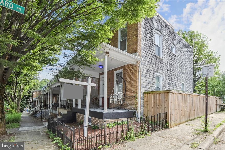 End of the group townhouse in the Woodberry area of Baltimore City.  This house is two-bedroom with one bathroom. Stainless steel appliances in the kitchen and washer and dryer. Hard wood floors throughout. Basement can be used for an additional recreational room. Large lighted backyard for entertainment. Walking distance to Woodberry Park.
