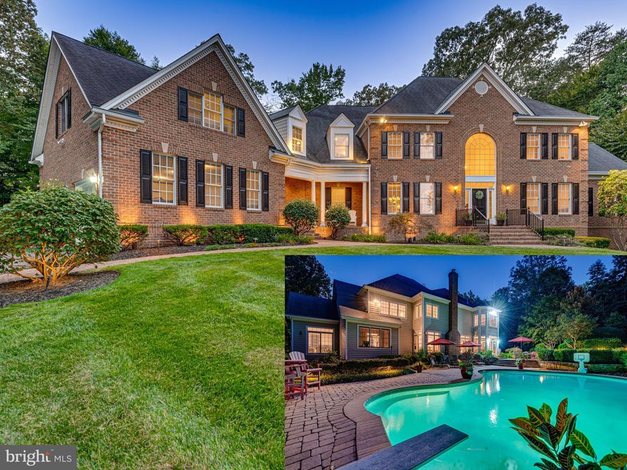 Welcome to Spring Fields II, a Converse Builders and Developers, Inc. enclave of custom quality homes in a secluded, wooded setting in Crownsville, MD. 

Located with in close proximity to historic Annapolis, Baltimore, and Washington. This lot boasts a 4.7-acre homesite, propane gas at site, in-ground swimming pool, spa, and firepit. Full of character and angles, this “Valcour Model”, custom-built home features 5 or 6 bedrooms and 7 and a half baths. 
 
You are welcomed into the home by a dramatic two-story foyer, with a spaciously adjoining formal Living Room and Dining Room. The Living Room, Dining Room, Kitchen, Morning Room and step-down Family Room all feature select, finished in place red oak flooring. The masonary fireplace in the Family Room creates a welcoming gathering space, perfect for entertaining. Conveniences found on this level include a walk-in Pantry and Butler Pantry, first floor Laundry, three car Garage, first floor Library or Bedroom with an attached full bathroom. The window filled Conservatory and Bonus Room over the garage enhances the volume of this fine home.    

Up the stately oak staircase you will find an extended gallery hall with select, finished in place red oak flooring, and crown molding. The four second-floor Bedrooms each offers their own En Suite Bathroom, plush carpeting, generous closet space, and large windows for ample natural light. 

The Primary En Suite boasts a tray ceiling, two oversized walk-in closets and a separate jetted soaking tub and ceramic tile shower with glass enclosure. Additional walk-in storage and closet space adjoins the primary, for all of your wardrobe and accessory needs. 

The custom designed walk-out lower level features a full-sized wood bar, Kitchen Aid ice machine, dishwasher, and Uline wine fridge. The media area is the perfect spot for gatherings. A media projector and screen will provide hours of enjoyment, while the gas stone fireplace, and full bathroom provide all the comforts you could need. An in-home gym, utility room, and additional storage finish off the space.  

The back yard is a true entertainers oasis. It features a large in-ground Swimming pool with a stone waterfall feature, built in spa, and firepit, with plenty of space for outdoor dining. Custom designed hardscape, landscaping, and lighting bring this backyard to life.