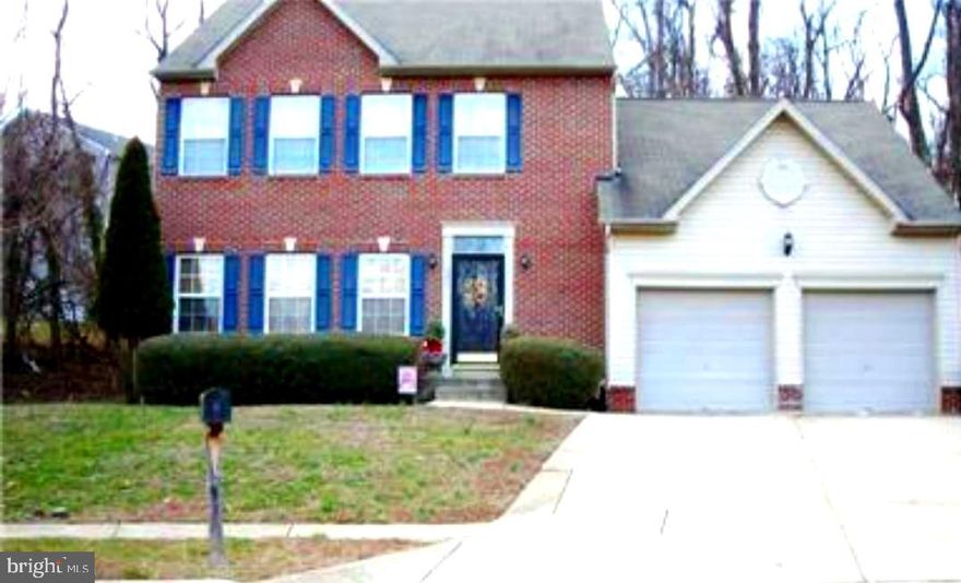 Beautiful Brick Front Colonial on a Cul-de-sac backs to woods. Great move in condition SOLD AS IS!  Features 3 Bedrooms and 3.5 Bathrooms.  Kitchen has Quartz counters, Black Stainless Steel appliances.  Livingroom with Columns leading to a separate Diningroom.  A Large Family Room with a gas fireplace.  Large Primary Bedroom with a large walkin closet.  The primary bathroom with a standup shower and a corner soaking tub with jets.  Fully Finished Basement.  Nice Backyard, with  deck and a shed.  Perfect for entertainment.  This property will NOT last long!