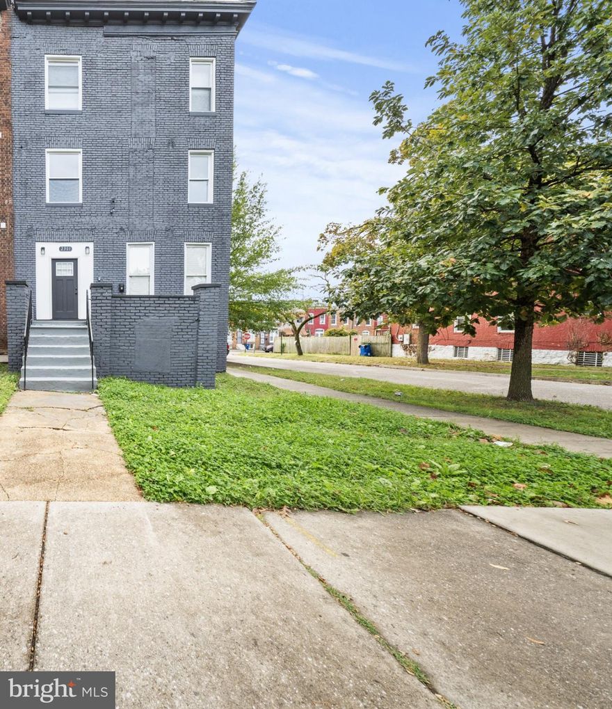 Welcome to 2301 Whittier Avenue, a newly renovated and priced-to-sell triplex recently appraised at $497,000, offering immediate equity and strong cash flow, located just minutes from Downtown Baltimore and steps from Druid Hill Park. Each unit features all-new plumbing, electrical, and HVAC systems, along with separate metering and central heating and air conditioning. Each unit is move-in ready, with market rents in the area ranging from $1,650 to $2,000 per month. This property is ideal for investors seeking reliable cash flow or for an owner-occupant looking to live rent-free while tenants cover the mortgage.
Situated on a corner lot for added visibility, this property also includes a spacious backyard, offering additional outdoor space for tenants or future customization. Whether you’re a seasoned investor or a first-time buyer ready to house hack, 2301 Whittier Avenue delivers the perfect mix of location, income potential, and long-term value.
