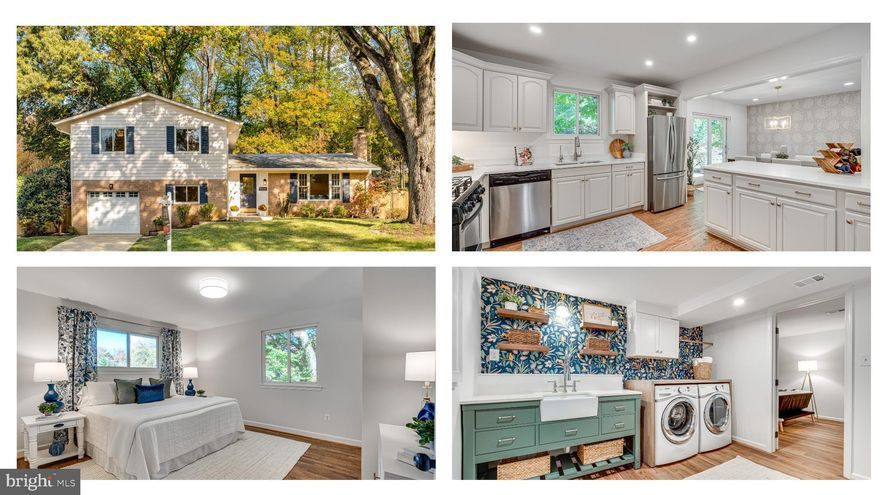 Welcome to 9896 Becket Court, a Regent model in Kings Park West.  This 4 bedroom, 3 full bath home has been lovingly improved for sale and it is so very nice!  As you approach this home, you are likely to be greeted by dappled sunlight from the large, front-yard tree.  You'll love the replaced front door and you'll love even more the freshly refinished hardwood floors that run through the entire main level of the house as well as upstairs through the bedrooms (refinished 2025 with our favorite custom stain!).  The focal point of the living room is the stunning gas fireplace with beautiful tile surround.  Wallpaper in the dining room and new lighting bring this dining room to life while the open kitchen with new quartz counters (2025) will make cooking and sharing meals a delight!  Upstairs, you'll find three super cute bedrooms and two completely renovated full bathrooms--both remodeled in 2025.  Head back down to the lower level where you'll find our favorite luxury vinyl plank flooring (2025)--this durable flooring connects beautifully with the refinished floors from the upper two levels and we just love it!  This level includes the fourth bedroom, a cozy family room with access to the back yard, and the third full bathroom--an exceptional floorplan for guests and family.  But wait!  There's one more level in this roomy home!  The fourth level is such a gem.  The LVP continues on the entire level through the recreation room, office, and the super cute laundry room.  Kings Park West is such a special neighborhood. There's a large lake with a 2 mile nature trail, several parks and playgrounds, tennis and sports courts, a soccer field and a KPW soccer league for the littles (seriously, so cute), 3 community pools with NO WAITING LIST, quick access to Metro bus and the VRE, and just a short distance from University Mall Theatre which has the best popcorn in Fairfax County.