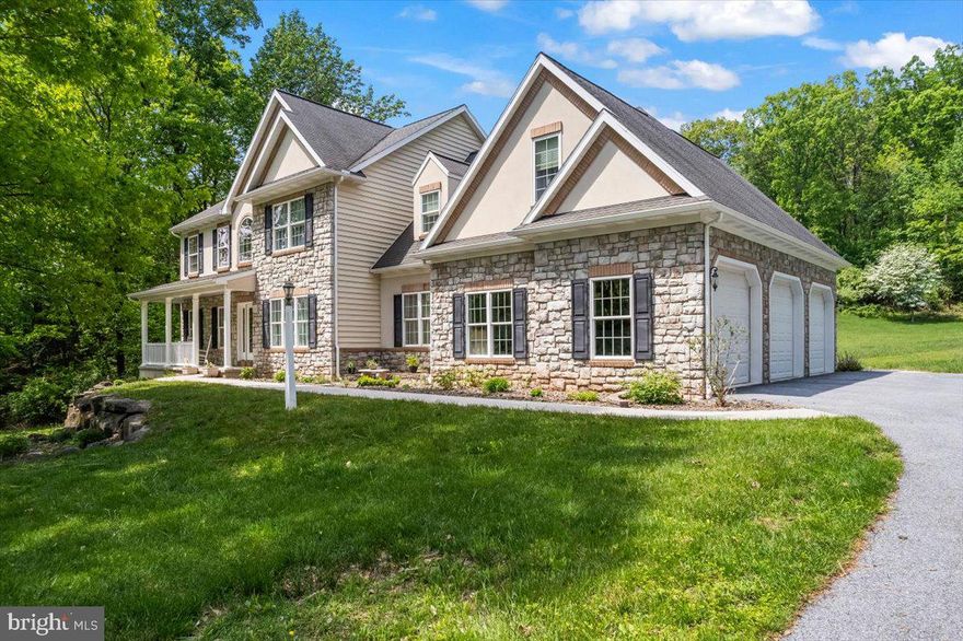 Shown by appointment only: Packed w custom hand-crafted workmanship. 5 SPACIOUS BEDROOMS on 2nd level.  ALMOST TWO ACRES.  3 CAR Side Load GARAGE.  Enjoy GOLF & NATURE VIEWS. Wooded setting. VERY CONVENIENT LOCATION.  PRIVATE back yard borders more mountain area.  Make time to see this Cornwall gem in Iron Valley.   Central PA (Southern Lebanon County). Upscale Iron Valley is moments from PA Turnpike 76. From front door to first tee or nearby restaurants/pubs in under five minutes! Public water/sewer too! Beautifully crafted stone exterior w brick corners.  Custom 2-story. 3,500+ SF above grade. Features 5 spacious bedrooms, all on 2nd floor. Potential for main level bedrooms where office and formal living room are if bringing the in-laws. 5x24 front porch. 3-car side-load garage (24x32). Grand 2-story foyer. Welcoming front door w sidelights.  Spacious kitchen w an abundance of BEAUTIFUL maple cabinetry.  Granite counters + huge island w extra cabinetry & breakfast bar. Everyday dining area seats at least 6.  Major appliances included.  Main floor offers room to spread out: FR w fireplace, huge formal DR, oversized formal LR (or perfect flex/play space) or EASY CONVERSION from formal LR to 1st FLOOR 6th BEDROOM!  Dedicated office/study. Mudroom (drop zone) & half bath are conveniently located near one of rear entries. 2nd level: Massive owner’s suite w cathedral ceiling, his & her closets, sitting area, + luxury bath w dual sinks, soaking tub, & walk-in tiled shower. Four ADDITIONAL spacious bedrooms (two w walk-in closets). EXCEPTIONAL laundry room w folding area & cabinetry complete 2nd level. Unfinished walk-out lower level offers ground-level access, is pre-plumbed for a full bath, & HVAC-ready for future finished space (would make a great relative suite). Dual-zone heating & central air.  Reasonable taxes and utilities. Public water & sewer. Taxes are typically much less in most resales than new construction making payments and pricing per square foot considerably less.  Request details. Iron Valley Estates is a mature community w all properties averaging almost 2 acres. Not an open field feeling here where you see your neighbor's home! Community is awesome if looking for wooded or golf view settings w values averaging far more than price of this property.  Own the life you imagine. Enjoy wildlife visitors, nearby golf plus snow tubing in winter, and peaceful privacy year-round. Walk to Iron Valley Golf Club & Miners Pub, it is that close! Convenient location: near shopping, restaurants + pubs. Cedar Crest school aka CLSD.  Easy commute to Lititz, or Mt Gretna. Central to Harrisburg, Lancaster & Reading areas (approx. 30 minutes). Approx. 20 minutes to Hershey Park & Hershey Medical Center. Lebanon VA Medical Center and Well Span Hospital within few miles. One hour to Philadelphia areas. Two hours to Baltimore.  Three hours to NYC areas.  (CLSD) Schools -5 minutes! Timelines are estimations. Excellent emergency, medical and other services are easily accessible within a few miles. Rare combination of home size and features, location, lifestyle, and convenience.  NEED TO SELL TO BUY? Let's talk.   Your home sweetest home is ready when you are!