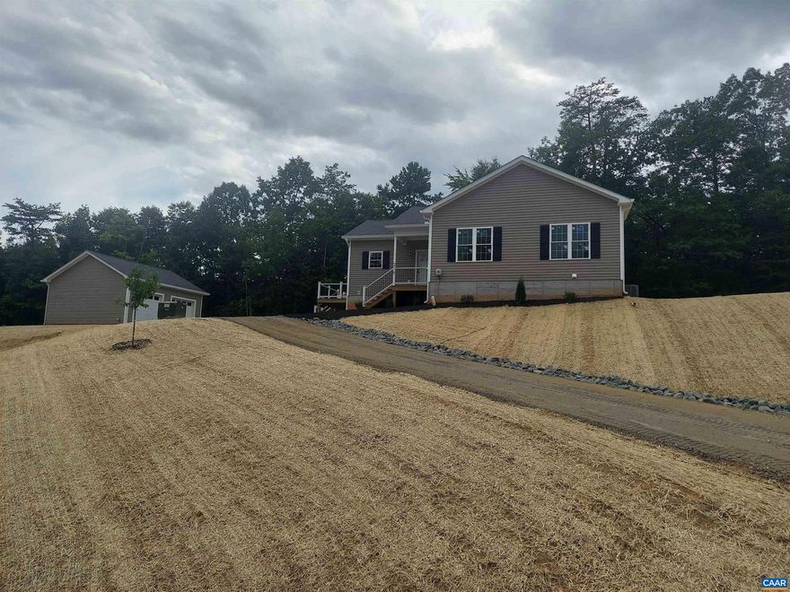 Move in ready. Last home available in Barrington Place Phase II. The Austin model offers an open concept living. Standard features for this model include 2x6 walls, 9 foot ceilings, double hung windows, stainless kitchen appliances, all plywood Shaker style cabinets, granite kitchen counter-tops. Phase II will be subject to modest protective covenants/ restrictions and an HOA will be formed. Paved state road. High-speed internet available.  Owner/Agent. Listing agent is an owner of the Building Company. Taxes are estimated.  Detached two-car garage with electric on a double lot.