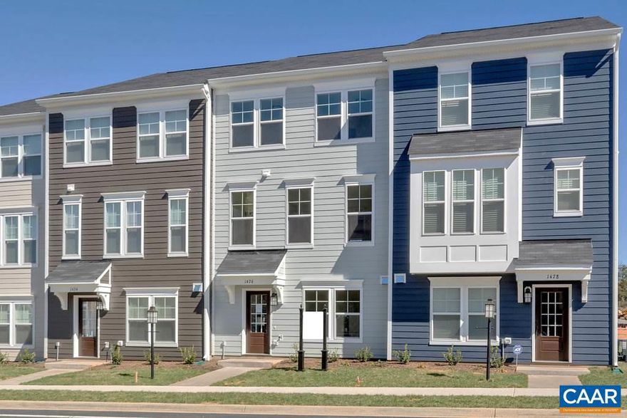 Introducing The Perry townhome at Avinity! This model offers a 2 car garage, 3 Bedrooms, 3 Full & 1 Half baths with a loft and rooftop terrace! The gourmet kitchen includes white painted maple cabinetry, Stainless Steel Appliances, and Kohler plumbing fixtures. Built with Green Living features in mind, this home includes a TRANE HVAC, Low E windows, and whole house air cycler for improved air quality. Tour our Hollymead Walk model to experience the layout. Similar photos.,Granite Counter,Maple Cabinets