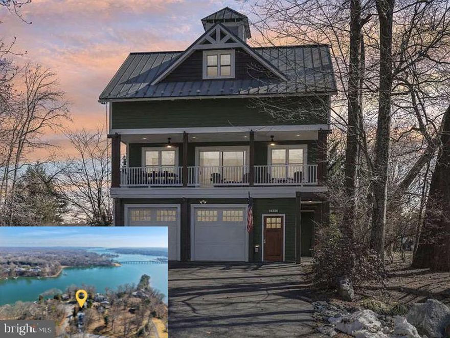 Architecturally distinctive and thoughtfully designed, this three-level contemporary residence offers 4 bedrooms, 2 full baths, and 2 half baths, all set on a corner lot in the established South Haven community. The home combines a flexible floor plan with curated custom details and multiple living spaces that adapt effortlessly to modern lifestyles. The entry level features a versatile bonus room that currently serves as a stylish home bar, complete with built-in elements and a nearby half bath. This space could easily transition into a private office, studio, fitness area, or guest suite depending on the next owner’s needs. The main living level is open and light-filled, anchored by a spacious kitchen with an oversized island, professional-grade gas cooking, and distinctive custom finishes. The kitchen flows seamlessly into the dining and living areas, creating an inviting environment for entertaining and everyday living. One standout feature of this home is the built-in dumbwaiter, offering effortless convenience for transporting groceries, firewood, and other essentials between levels. Upstairs, the primary suite offers a peaceful retreat with a private coffee bar, walk-in closet, and spa-inspired bath. Two additional bedrooms, a full hall bath, and an upper-level laundry area complete the sleeping level. A ladder-access rooftop lookout provides a unique bonus space and elevated 365 degree view of the South River / Broad Creek and the Southaven Community. Outdoors, mature landscaping and wooded surroundings offer privacy while maintaining proximity to community amenities. Extensive hardscaping, a detached storage shed, and pre-installed hot tub wiring enhance the backyard’s potential. Located just steps from the neighborhood park with convenient access to major commuter routes, this home delivers design-forward living paired with everyday practicality. Don't miss your chance to make this your new home!