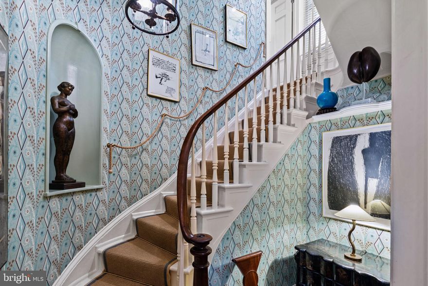 Experience unparalleled city living in this extraordinary mid-1800s, 4,300-square-foot brick townhouse that extends the entire block from Pine Street to Waverly Street, a rare find in the heart of Rittenhouse Square. Exquisitely built, thoughtfully designed, and meticulously preserved, this home offers everything one could desire.

Enjoy breathtaking Philadelphia skyline views from the expansive roof terrace, complete with an irrigation system, or take advantage of the heated GARAGE for added convenience.

Inside, the home is adorned with luxurious designer details throughout, featuring four spacious bedrooms, four full bathrooms, a powder room, walk-in closets, and sunlit living areas. The newly renovated, oversized kitchen is perfect for entertaining, while an entire floor of flex space—currently an interior design firm’s office—can easily be converted into additional living quarters or a separate apartment.

This is a one-of-a-kind opportunity to own a remarkable home in Rittenhouse Square. Please note: This property will not be available for open house viewings. Contact us to schedule a private tour of this exceptional home.