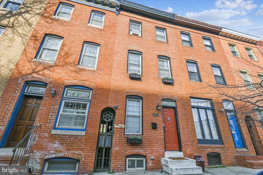 Exceptional rental property in the heart of historic Fells Point, with easy access to the best of Baltimore's restaurants and entertainment sites.  Currently has renters in both apartments.  The first floor back studio is rented for $1,550 a month.  The second unit is a three-floor, three-bedroom, two bath apartment.  It rents for $2,540 per month.  Note that the original features are retained in this building, with updates to meet the modern needs of renters both short- and long-term.  The property has been used successfully as an Airbnb.  Proximity to all the amenities of Fells Point make this property one with extraordinary revenue potential.