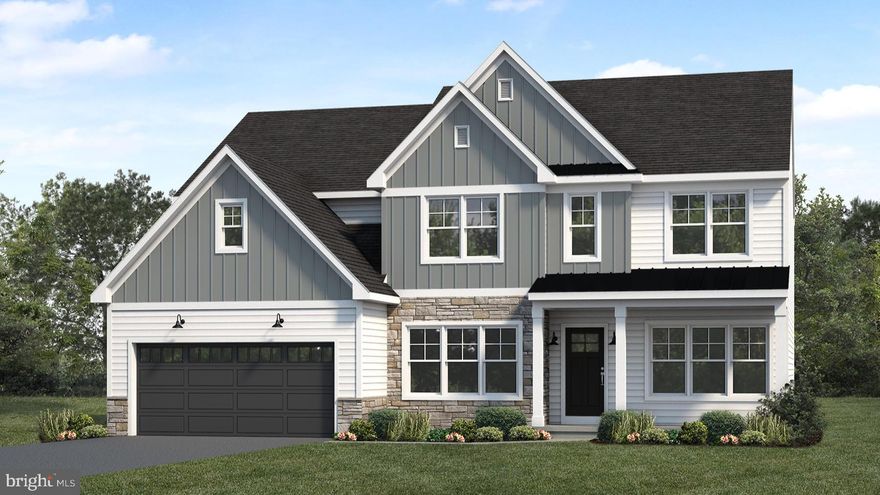 UNDER CONSTRUCTION – AVAILABLE THIS SPRING: This stately 2-story home has an inviting front porch, 9ft ceilings on the first floor and basement, and a 3-car garage with mudroom entry. Luxury vinyl plank flooring flows throughout the main living areas. A study is located across the foyer from the beautiful formal dining room with craftsman style wainscoting, and between the dining room and kitchen, there is a butler’s pantry, perfect for entertaining. The well-appointed kitchen features quartz countertops with tile backsplash, enhanced cabinetry and appliances, and a large center island and pantry. The breakfast area has sliding door access to the rear patio. The family room with heightened ceiling is warmed by a gas fireplace with stone surround. A 5th bedroom and full bathroom are also located on the first floor. On the second floor, the owner’s suite boasts a private bathroom with a double bowl vanity, tile shower, freestanding tub, and an expansive closet. Three additional bedrooms, a full bathroom, a spacious rec room, and convenient laundry room complete the 2nd floor.