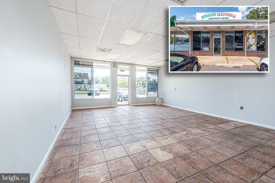 APPROXIMATELY 1,000 SQ. FT. OF RETAIL COMMERCIAL SPACE LOCATED IN A HIGHLY VISIBLE LOCATION!  This unit is one of 4 units in this small strip mall located on highly travelled Philadelphia Rd. This unit has 2 large spaces and a half bath, central air, & plenty of parking!  Zoned BL with typical uses being retail, personal services, restaurant, office, and medical.  Triple Net Lease - CAM is an additional $500/mo