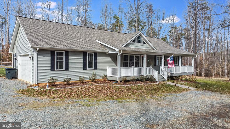 Live in the heart of Stafford with a country feel! This newer rambler built in 2020 rests on over 3 acres with all the modern amenities with a private setting. You will find fresh paint thru out as you coast across the wood floors and and open floorplan with vaulted ceilings. The kitchen is one ready for a chef which spills out to the back deck and fenced in flatter backyard. Heading back inside you will find 3 bedrooms with a unique feature you may not see in may new homes, large crank windows that let in tons of that fresh country air. The primary bedroom has custom shelving, designer details, double walk in closets and a spa like bathroom ready to relax in. If you need extra storage space this home has you covered with and oversized 2 car garage that has and extra area currently being used as a crafting space! There is also a large shed with a garage like door on it for all your extras. Close to Publix, all the new shopping, and restaurants. Easy access to Route 1, 95 and easy commenting options. Your Stafford retreat awaits! Home appraised in July 2023 for $545,000.