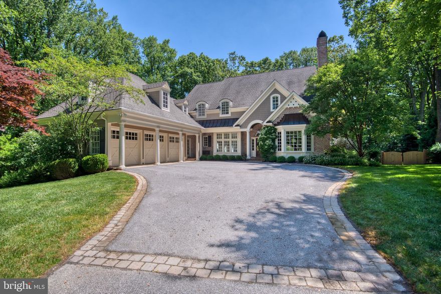 Architecturally pleasing French country home built by Benhoff Builders on 2.96 private acres backing to the woods & loaded w/beautiful millwork, custom cabinetry & a supreme level of finishes--Attrac Lrm w/wood paneling, a coffered ceiling & gas FP--A gourmet kitchen w/wood beams, handcrafted cabinetry, a center island, granite ctops & SS appliances that opens to the breakfast area--10' ceiling on the 1st lvl--Large Fam Rm on the 1st lvl w/a gas FP, wood beams, wet bar & decorative arches--An ideal flr plan w/proportions designed for entertaining--A master BRM suite w/dress area, 2 walk-in closets, a cedar closet + a luxurious Mas bath w/jetted tub & stall shower--Sequestered 5th Brm/Au-Paire area w/Ensuite bath--Lower lvl w/a clubrm, media rm, wet bar & full bath--Relax on the oversized custom screened porch--A 43x20 in-ground heated pool built by Lotharian w/a patio & audio speakers--Extensive landscaping & a fenced rear yard-A 3 car attached garage--4 Heating & CAC zones that are Wifi controlled.
