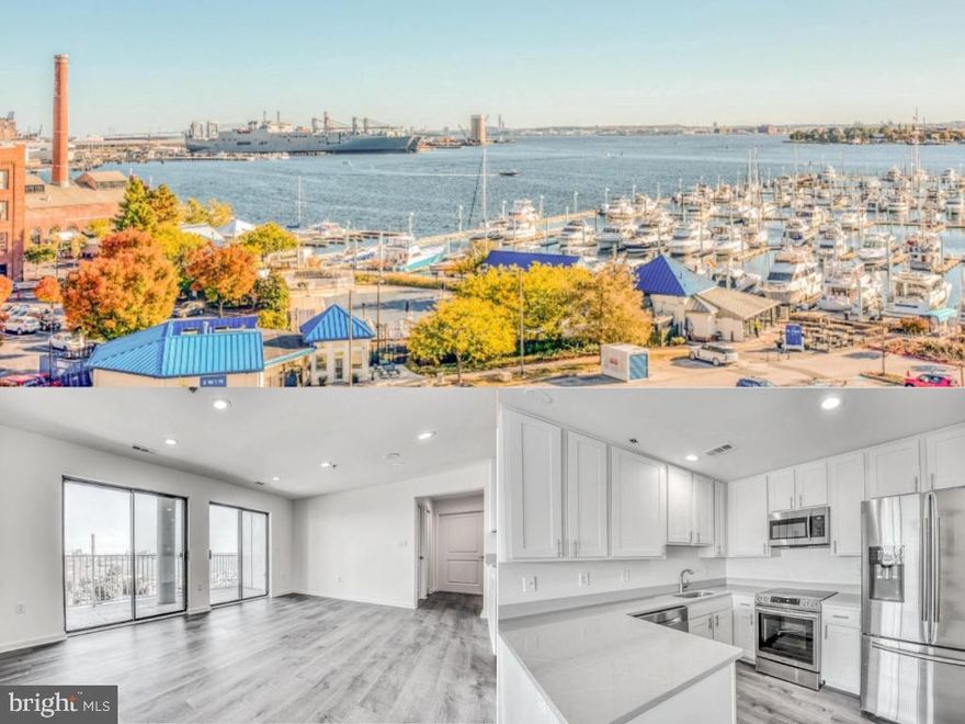 Brand new 3 bedroom 2 bathroom renovation, loaded with upgrades and unbeatable WATERVIEWS! Hardwood floors throughout, all new stainless steel appliances, granite countertops and wide open floor plan with tons of natural light. Large master bedroom with views of the harbor, attached master bathroom with top of the line finishes, including a double vanity and new shower. Two other spacious bedrooms both have views of the harbor and the third bedroom features a massive walk in closet. The second bathroom has a brand new tub/shower and vanity. Building has 24-hr security, attached garage parking (2 spots) INCLUDED in rent! Fitness Center in the building and you are just steps from the beautiful run/walk path along the harbor. Easy access to grocery stores, restaurants, cafes and easy on/off for 95N, 95S and 895! Don't miss this one!!