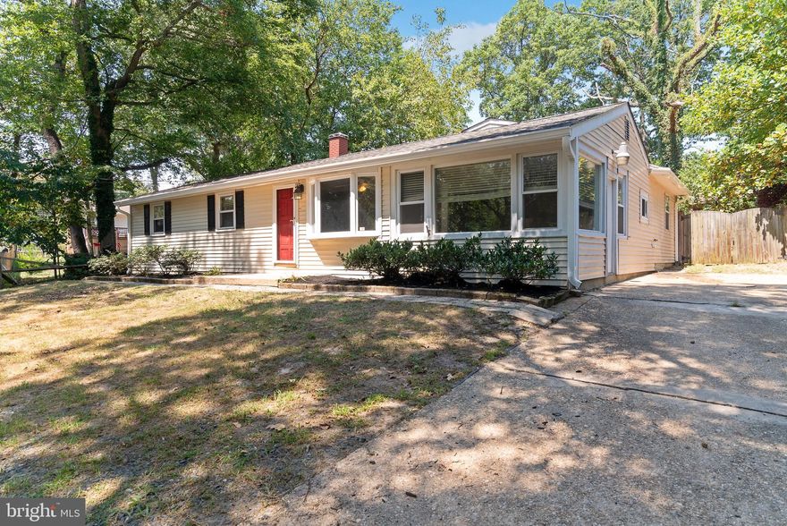 Solid and snazzy three bedroom rancher with nice family room and huge porch off the back. Fresh and bright is this efficient and easy to care for home in popular Hunter's Harbor with its sensational private  sandy Magothy River beach behind Dobbins Island , boat ramp and pier and all paid within your tax bill . Recently updated are the roof, gutters, down spouts , drain field and piping, and water conditioner-big expenses you won't have to worry about. Located in the Chesapeake School System.  A great spot to swim , water ski, board or kayak behind Gibson Island  and there is also a community pavillion to book big events.. Nice big level private lot  is fully fenced  for 4 legged and two legged FUN with recent tree work done and plenty of off-street parking. Nice paver patio for a fire pit BBQ area. Easy access to NSA DC Baltimore and the beltway but tucked away in this peaceful walkable neighborhood.  Should be active Friday August 7th.  High risk tenant so fill out covid restrictions prior to showings and use the mask/gloves/sanitizer provided at the door. All appointments must be confirmed and please be considerate as 30 minute non-overlapping showings with no children allowed.  Dog will be contained-please leave as found with all lights on. Thanks for showing and falling in love with this great place!