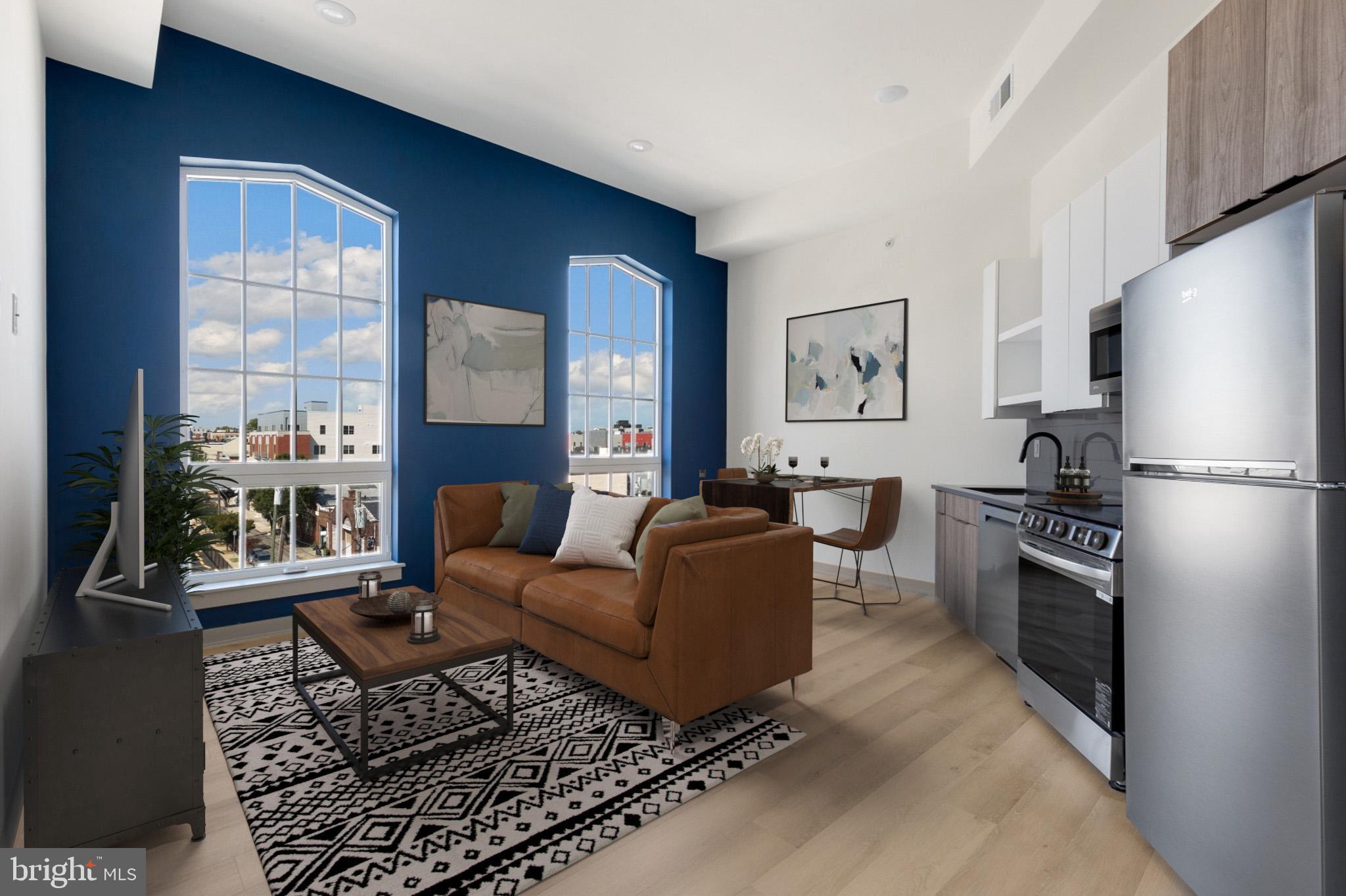 Available Mid June | Leasing Special: 2 months free on a 15-month lease!
Welcome to The McDermott, a brand-new construction reviving the legacy of the historic McDermott’s Tavern, located in the Spring Garden neighborhood. Perfectly positioned equidistant between Temple University and City Hall, this contemporary multi-unit building sits directly on the Fairmount-Broad Subway Station, making Center City just minutes away. Each spacious one-bedroom apartment features elegant wood flooring, central air conditioning, and the convenience of in-unit laundry. The contemporary kitchens are outfitted with stainless steel appliances while floor-to-ceiling arched windows provide a touch of architectural grace and ample natural light. Generous closet space and high-end finishes add to the comfort and style of these units. The McDermott boasts a range of amenities including a rooftop deck with breathtaking 360-degree views, an elevator, off-street parking, two stairwells, a digital doorman, a bike room, and a dedicated trash room. Steps from Aldi and the Broad Street Line, you'll enjoy unmatched convenience and easy access to all of Philadelphia. These units won't last long - call today! Please note: photos may be from a similar unit; exact layouts & finishes may vary.
Lease Terms:
Generally, 1st month, 12th month, and 1 month security deposit due at, or prior to, lease signing. Other terms may be required by Landlord. $55 application fee per applicant. Pets are conditional on owner's approval and may require an additional fee , if accepted. (Generally, $500/dog and $250/cat). Tenants responsible for: electricity, cable/internet, and a $40/month flat water fee. Off-street parking is available on a first come, first serve basis for $300/month. $8/month fee to use the bike room, limited spots available. Landlord Requirements: Applicants to make 3x the monthly rent in verifiable net income, credit history to be considered (i.e. no active collections), no evictions within the past 4 years, and must have a verifiable rental history with on-time rental payments. Exceptions to this criteria may exist under the law and will be considered. Leasing Special Details: Price reflects 2 MONTHS FREE on a 15-month lease applied as a monthly discount. Tenant pays net effective rent for the initial lease term! Gross rent is $1,650/month, net effective rent is $1,430/month.