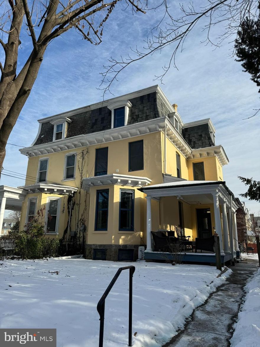 Charming three-story Victorian twin property featuring three units available now!  This beautiful property, which takes up half the block, is located on a picturesque tree lined quiet block in historic West Germantown!  Perfect opportunity for both owner occupants and investors!  The architecture of this house is awesome and the surrounding landscaping is lovely!  All units feature beautiful hardwoods and contain classic features. The huge first floor is currently split into two separate units that can easily be re-connected to make a huge unit.  The front unit features a full bathroom, kitchen/ living area with a wood burning fireplace.  From there, you can venture downstairs into the finished basement via a cool spiral staircase.  There you will find a family room area long with an office area and full bathroom.  The utility room is also accessed from this space.  At the back of this unit is a door that leads into the shared laundry room, which is also accessed by all tenants from the rear door designated ‘laundry room’.  This space is used on as needed basis by the Owner.  The rear unit of the first floor is accessed from both the common hallway and the side yard.  It features one bedroom, living area plus kitchen and full bathroom and private laundry.  This Unit 1R is leased at $1,200 per month on a month to month basis with a long term tenant.  On the 2bd floor of the building you will find a large 1 bed/ 1 bath unit that is currently leased at $1,245 per month through 10/31/2025.  The third floor also features a spacious 1 bed/ 1 bath unit leased at $995 per month through 4/30/2026.  Owner supplies all utilities.  With the nice front porch and spacious side/back yard, there is plenty of space to BBQ and relax in the nice weather!  Ideal location - close to plenty of shopping, restaurants, parks/playgrounds and mass transit.  Also very close to Penn Charter, Germantown Friends and Green Street Friends Schools, Drexel’s Medical campus and Philadelphia University.  Be a part of a very active community with regular email discussion and monthly gatherings.  Schedule your tour today!