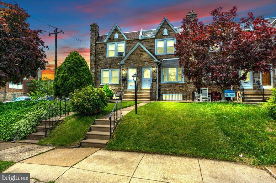 Welcome home to this meticulously maintained 3 bedroom, 1.5 bathroom, stunning stone front, 1,372 sq ft. straight through home that is situated on a highly desired street in the sought-after West Mayfair section of NE Phila. Approaching, you immediately notice the pride of ownership at it's finest with amazing curb appeal which includes tasteful landscaping, dense zoysia grass, and a front gated  patio that's perfect for relaxing. Enter through foyer to find a bright and spacious living room that showcases spotless plush w/w carpeting (protecting the parquet hardwoods with walnut inlays), recessed shelving,  custom crown molding,  and a beautiful, oversized bay window that allows an array of natural light t/o this large home.  The formal dining room is the ideal size for large family gatherings. It offers chair rail and crown molding,  a window for more natural light, and a roomy coat closet. The modern eat-in kitchen features high-end Kraftmade cabinetry, built-in appliances, ceiling fan light fixture & recessed lighting, an abundant amount of countertop space, hardwood flooring, and access to the lower level.  The second floor hosts 3 generous size bedrooms that all include ceiling fan light fixtures, custom built closets, newer replacement windows,  and a flawless ceramic tile surround 4-piece hallway bathroom with stall shower. The lower level is completely finished and provides additional living space, it's suited perfectly as a family room/rec room/ man cave that boasts a gas fireplace,  overhead lighting,  ample storage space, large custom closets, half bathroom with more storage, and a separate laundry area with all the amenities. Additional features include one car garage, completely fenced in rear yard,  newer roof, close to public transportation, and all major highways. This pristine home has been well cared for from top to bottom and it clearly shows.