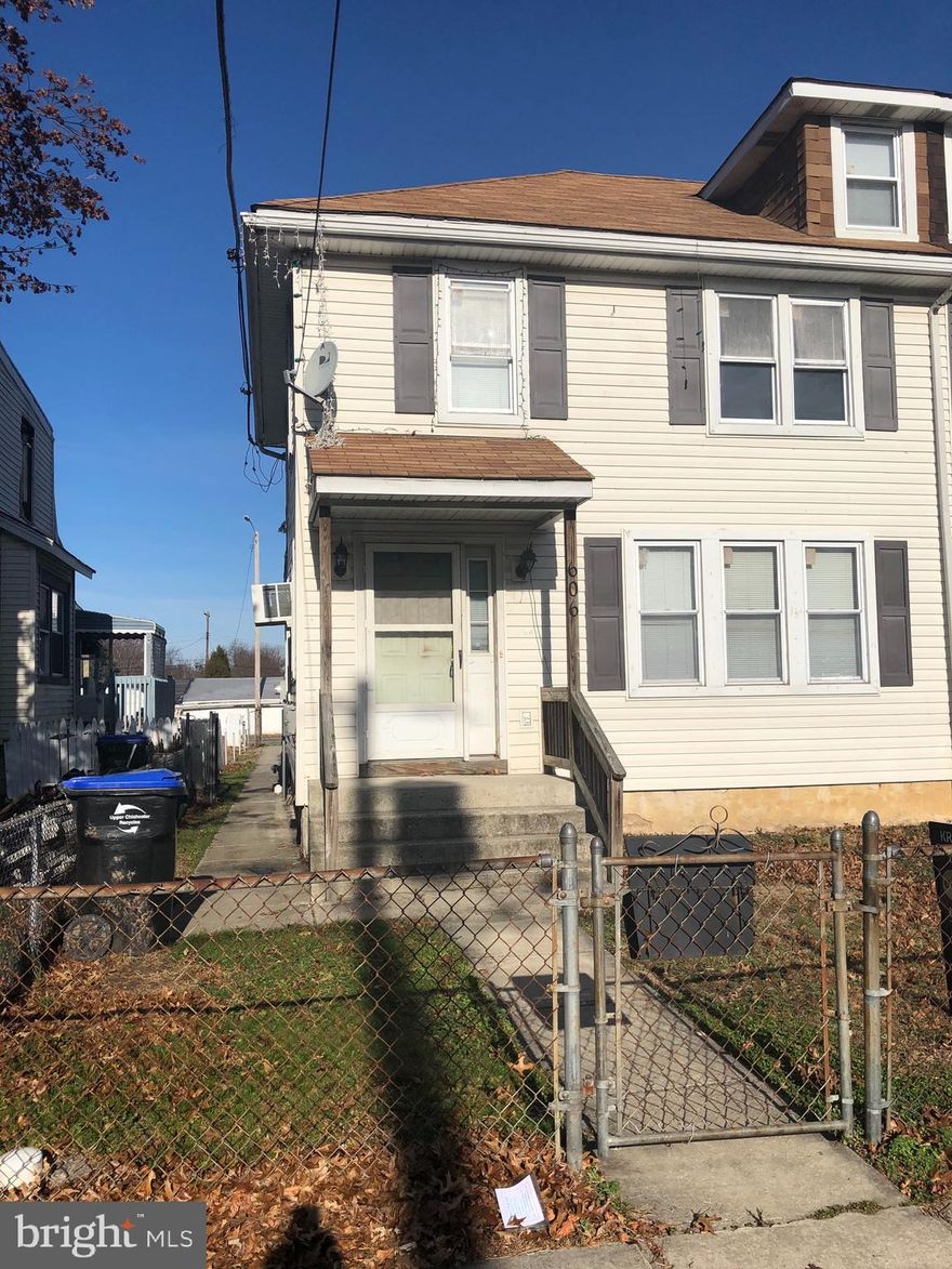 INVESTMENT OPPORTUNITY!  Three bedroom, 1 bath twin  home . Property is being sold as is and seller will make no repairs. Buyer is responsible to arrange for Use and Occupancy Inspection. Buyer is responsible to arrange for and pay for all required Use and Occupancy repairs.