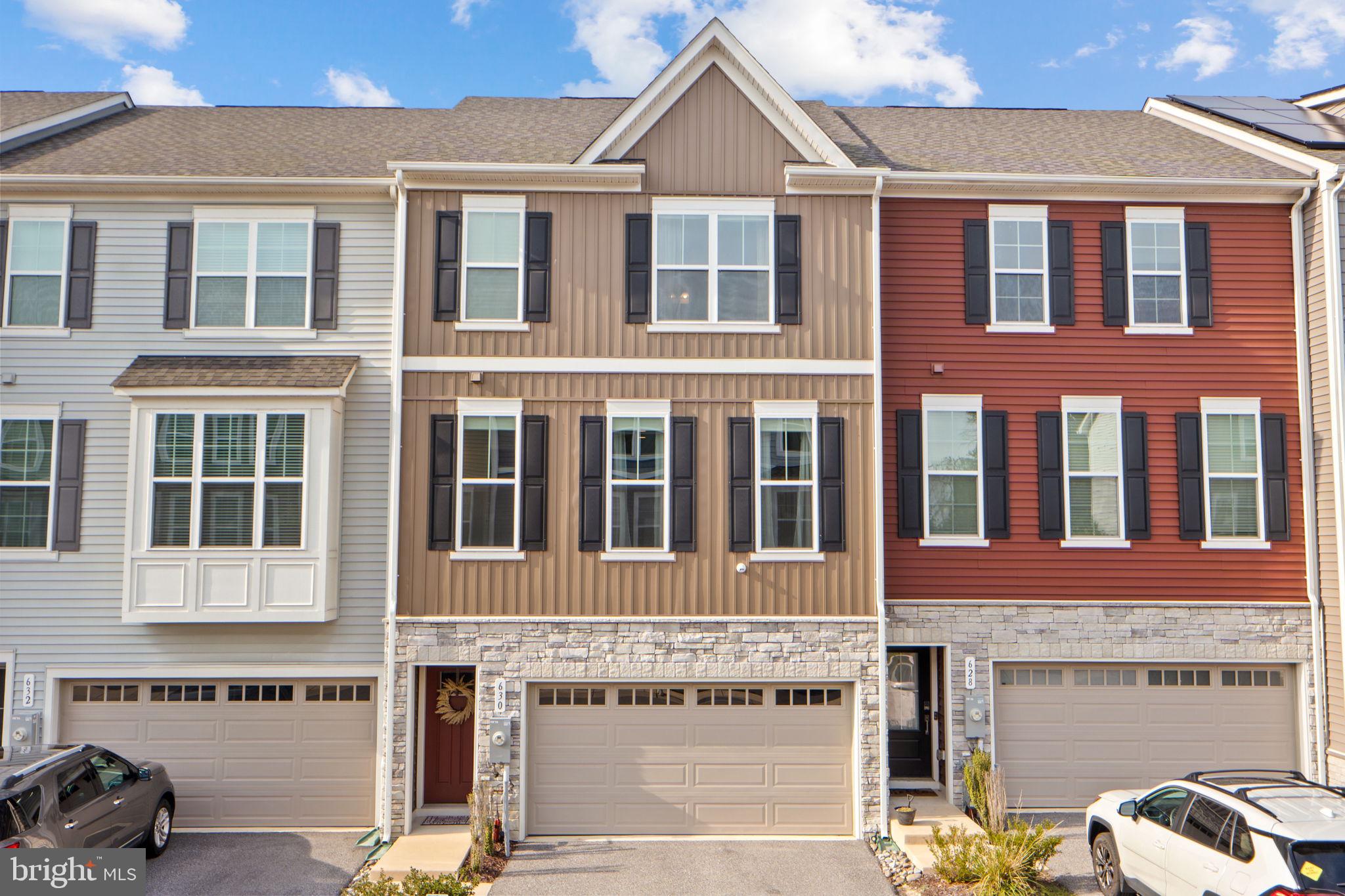 Your dream home awaits in the highly desirable Watsons Glen community! This practically new 2020 townhome offers over 2,000 sq. ft. across three bright, open levels with a two-car garage and thoughtful upgrades throughout. The main level is designed for entertaining with hardwood floors, a spacious living and dining area, and a stylish kitchen featuring granite countertops, stainless steel appliances, and ample cabinetry, opening to a private deck and fully fenced backyard. Upstairs, enjoy two expansive primary suites with en suite baths and a convenient laundry room, while the lower level features a versatile recreation room that can easily be converted into a third bedroom — with the seller offering a credit for the conversion. Ideally located just 9 miles from BWI and close to major commuting routes, shopping, and dining, this home combines comfort, style, and convenience in one perfect package.