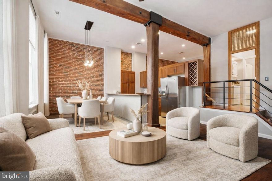 This one bedroom condo with elevator access offers the best Old City Philadelphia lifestyle available! Beautifully renovated unit, featuring historic accents such as open beam ceilings and brick walls. Generous open floorplan with both bar seating and formal dining space, an entertainer's delight.

New hardwood floors on the lower level. New windows and central air installed within 5 last years. Updated stainless appliances, granite counter tops, wine storage, shaker cabinets, backlit pantry, garbage disposal, and dishwasher. Tasteful design. Washer/dryer located inside unit, and bathroom with an extra deep tub. Dual closets in the bedroom.

The building has a large common roof deck with exceptional views, and locked storage available in the basement. Located on a quiet side-street, yet just steps away from the boutiques and nightlife along 2nd St and other corridors. The Market-Frankford line is less than a block away, as is Penn's Landing. See why they call this "America's Most Historic Square Mile" and enjoy the best lifestyle Philadelphia has to offer.