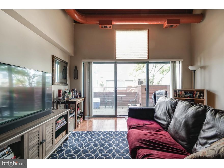 Bi-level CORNER UNIT for SALE in the desirable "Pier 3 Condominiums". This 1 bed, 1.5 bath is tucked away in the quiet tree-lined atrium. This unit features bamboo flooring throughout, dramatic 18 ft. high ceilings, exposed beams, custom and large sliding glass doors leading out to your own private terrace. A half bath and washer/dryer are conveniently located on first level. Spiral staircase will lead you upstairs to master suite featuring another private terrace overlooking the courtyard. This gated community includes an indoor heated pool, state of the art fitness center, 24 hour concierge service and a secure covered parking space. Conveniently entertain guests with guest parking, endless common areas, 4th of July fire works, easy access to festival Pier concerts and Winter fest. Pier 3 is also a pet friendly building with a new dog park across the St. Easily access dining, shopping, art galleries, night life in public transportation in Old City. Nice walk into Center City/Washington Sq. Minutes to Bridges..PHL Airport..Rt. 95 and Rt. 76.