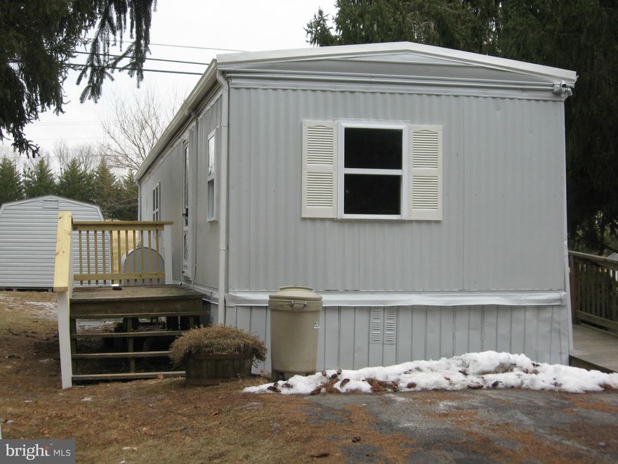 Newly renovated 2 BR 1 bath mobile home in Hillandale Park #2. Siding newly painted & new shutters.New storm door, handicapped ramp. Fresh paint interior, new flooring, new GE appliances, new cabinets & counters.New ceramic bath & fixtures, new light fixtures ,ceiling fan, new smoke/carbon detector, new hot water heated, 2 10x12. sheds. small back porch. Quick occupancy. Park rent $549 Monthly