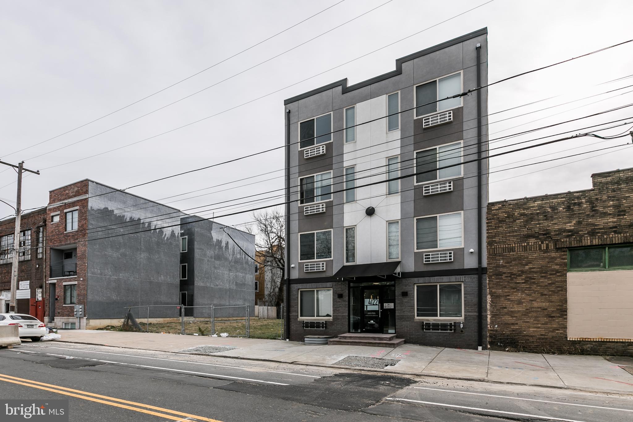 *Available NOW!*
Blending relaxation and sophistication to create the ideal place, 4122 Haverford offers one-bedroom luxury apartments located in an affordable up-and-coming district just north of University City, adjacent to the Drexel University athletic field complex. This 10-unit building located in West Powelton has 8 apartments on the Haverford Avenue side and 2 apartments on the Brandywine Street side, with the Brandywine apartments (units 9 & 10) including 2-car parking each. Street parking is abundantly available for all other tenants. Stainless steel appliances including a dishwasher and garbage disposal, a multi-camera security system, intercom system with remote door buzzer, code access, linen closet, hardwood floors, in-unit laundry, granite counters, kitchen pantry, contemporary tile flooring in bathrooms, separate heat/air in bedroom and living areas, sprinkler system, extra tenant storage space in building, LED lighting, large windows and large closets are just some of the great amenities this property has to offer! Close proximity to University City and downtown Philadelphia gives you immediate access to the downtown area without paying downtown prices!
Fantastic 1BR unit in great location. This unit is located on the 2nd floor of the building.
Plenty of street parking outside. Large living space. Great size bedroom.
Washer/Dryer in the unit. Plenty of closet space. Small dogs and cats allowed!
Lease Terms: Generally, 1st month and 1-month security deposit are due at, or prior to, lease signing. Landlord may require other terms such as last month's rent upfront—$ 65 application fee per applicant. Tenants are responsible for: electricity, gas (if applicable), cable/internet, and a $10/mo technology fee. Water is a flat monthly fee of $60. $25 service fee plus cost of the air filter will be charged quarterly for routine air filter replacement. Additional fees or requirements may be applicable for units with Homeowners or Condo Associations. Landlord Requirements: Applicants to make 3x the monthly rent in verifiable gross income, credit history to be considered, have no evictions within the past 5 years, and must have a verifiable rental history with on-time rental payments. Exceptions to these criteria may exist under the law and will be considered. Cosigners will be considered.
*Price reflects the net effective rent after a 2-week credit is applied at $1,350/mo.
*Pets are conditional on owner's approval and may require an additional fee; Cats & dogs are $40 / monthly per pet if accepted.
*Photos of a similar unit in the building – finishes will match, layout may differ