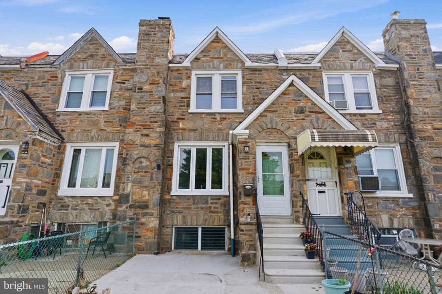 Multiple offers received, requesting highest and best by Saturday 5/2 by 6 PM with an acceptance date of 5/3. Welcome to this beautifully maintained stone-front straight-thru home in the desirable Castor Gardens neighborhood! This spacious 3-bedroom, 2.5-bath property offers true move-in ready, low-maintenance living on a wide, open block. Step inside to a bright, clean, and neutral interior featuring fresh paint throughout, brand-new stainless steel appliances, and stunning refinished hardwood floors. The main level offers a large living room and formal dining room complete with recessed lighting and a built-in speaker system, perfect for everyday living and entertaining. The spacious eat-in kitchen features freshly painted cabinetry and plenty of room for dining. Upstairs, the primary bedroom includes generous closet space and a newly tiled ensuite bath with a stall shower. Two additional well-sized bedrooms share a fully renovated hallway bathroom. The open, high-ceiling basement provides excellent potential for additional living or storage space and includes a quarter bath, ready for your finishing touches. Major upgrades include a newer water heater, replaced heating furnace, brand new washer and dryer, a newly silver-coated roof, and updated doors and locks, giving buyers peace of mind. The basement provides direct access out to the rear of the home and 2 car driveway, where you will find the exterior entrance to the garage. Enjoy outdoor living with a front patio ideal for relaxing or entertaining. This home also features a garage and off-street parking for two cars. Conveniently located just minutes from Route 1, Route 309, I-95, and the PA Turnpike, and close to schools, shopping, and public transportation. Quick settlement available with immediate possession—just unpack and move right in!