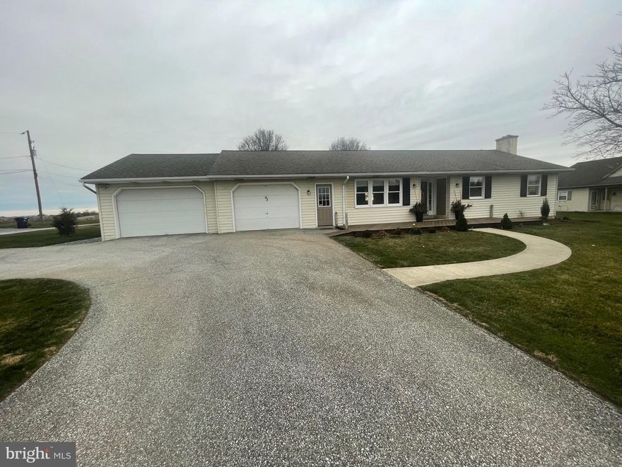 Lovely 2 bedroom, 1 bath rancher with 1 car attached garage. Beautiful country views from front + back yards. Offered at $1850/mo + utilities (electric, oil heat, + trash). Tenant is responsible for lawn care and snow removal.