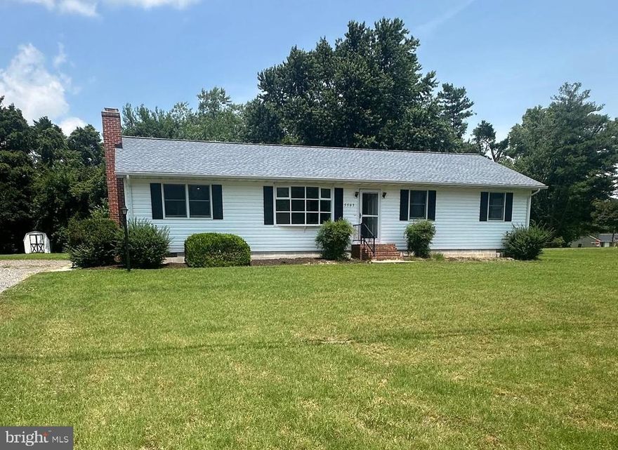 Lovely ranch home in the water privileged Bonnie Brook neighborhood!   Bring your touches and make this home yours  freshly painted and brand new stainless appliances! The new owner can enjoy views of Hurst Creek from the spacious living room while also enjoying an abundance natural light from the front windows. An additional family-room off the kitchen is a great spot to get cozy and enjoy the pellet stove. Kitchen features ample counter space and flows seamlessly into a dining area. The home also features a primary suite with double closet & private bathroom. 2 additional bedrooms share a full hall bath with linen closet & tub/shower. If you like the outdoors enjoy a private back yard and enclosed porch that leads to a patio. Community lot is just across the street and offers residents a great spot to launch canoes, kayaks, paddle boards, etc. Recent Updates include: BAT Septic tank in 2013, Roof 2022, Siding 2016 & 2022, porch windows 2012, Heat Pump 2017. Crawlspace & Attic Encapsulated by Total Home Performance.  Annual $25 HOA is optional/voluntary.
