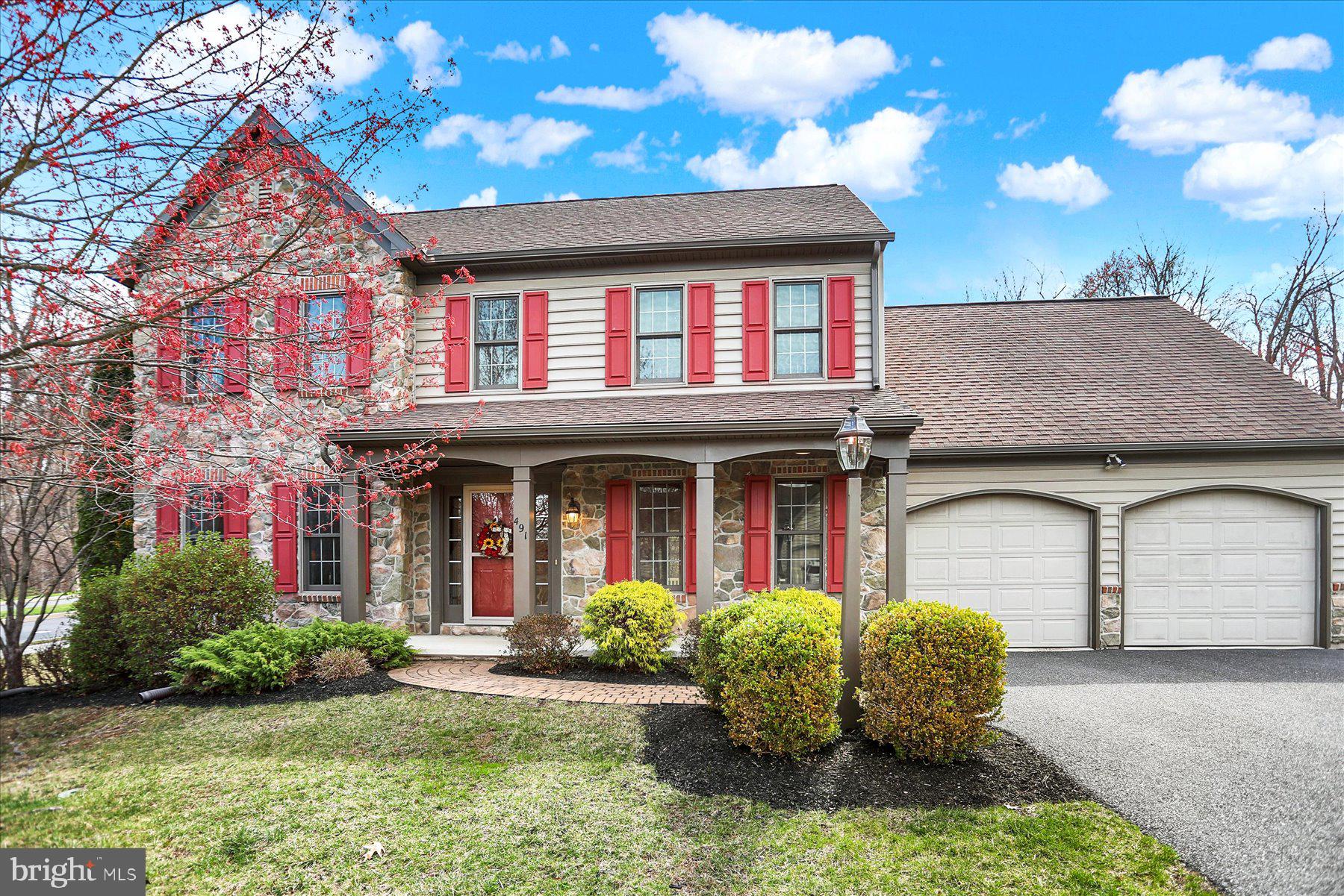 Welcome to your stunning like new, move-in-ready home, offering nearly 3,250 square feet of beautifully finished living space in the highly sought-after Winding Hills community. This exceptional EG Stoltzfus-built residence features an oversized two-car garage, a fully finished lower level, and brand-new appliances throughout. The bright and airy kitchen is a chef's dream, boasting granite countertops, a center island and ceramic tile flooring. It seamlessly connects to the Trex deck and a fenced rear yard that backs onto a serene, wooded area, perfect for outdoor relaxation and entertaining. Adjacent to the kitchen, the inviting family room showcases a gas fireplace with a striking stone front, creating a cozy ambiance. The elegant dining room is adorned with crown molding and wainscoting, adding a touch of sophistication. The main level also includes a spacious living room and a convenient half bath. Upstairs, the expansive primary suite is a true retreat, featuring cathedral ceilings, a luxurious bath, and a walk-in closet that leads to an additional large secondary closet. Three more generously sized bedrooms, a hall bath, and a laundry room complete the second floor. The finished lower level, equipped with a full bath, is ideal for entertaining guests or enjoying family fun. Bilco doors provide easy access to the backyard. Residents of the Winding Hills community enjoy an array of amenities, including a heated saltwater pool, a clubhouse with a gym, miles of scenic walking trails, integrated parks, and 120 acres of preserved land. The prime location offers convenient access to major highways, shopping, and dining options.
An offer has been received. The sellers are asking for all offers by the end of business Monday, April 7th. We will review and respond to all offers Tuesday morning. If you have any interest, please reach to the listing agent.