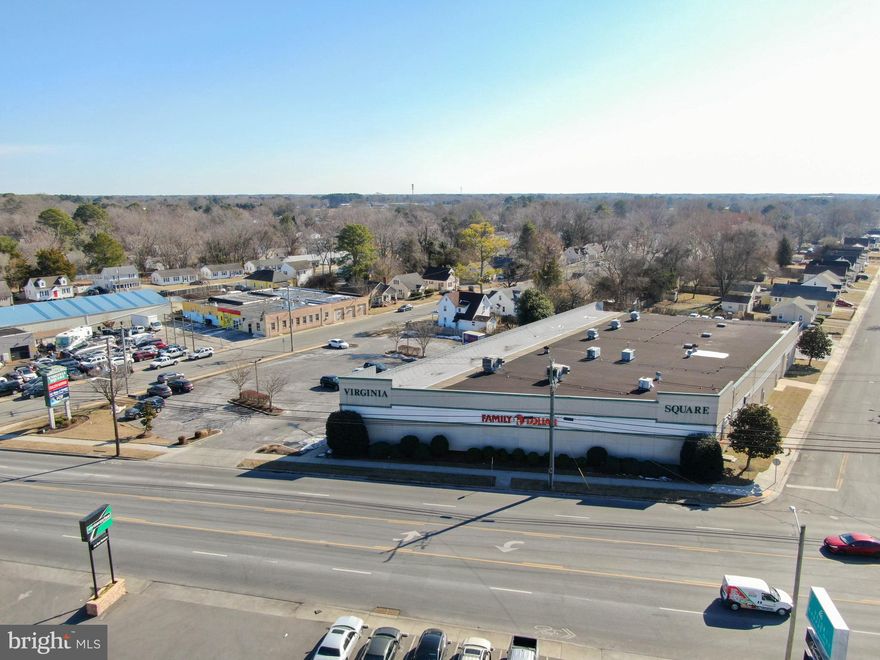 Virginia Square is a fully leased and prominent mixed-use complex serving the central Salisbury area. Its anchor stores are Family Dollar with a 25 year leasing history and a freshly authorized 5 year option as well as Rent-a-Center with 23 years and almost 2 years remaining on its current term. It is zoned Central Business District (CBD) and is in the Opportunity Zone. The rear of the building has two 6000+sf warehouse units with a recently fenced/gated parking area. The complex offers parking for over 100 vehicles and boasts access from both Rt 13 North as well as Dover street. The warehouse units have three 14 ft roll up doors and ceiling heights up to 18 feet. The building is also fully sprinkled. This investment is being offered at a 7% CAP, Financials provided upon request.