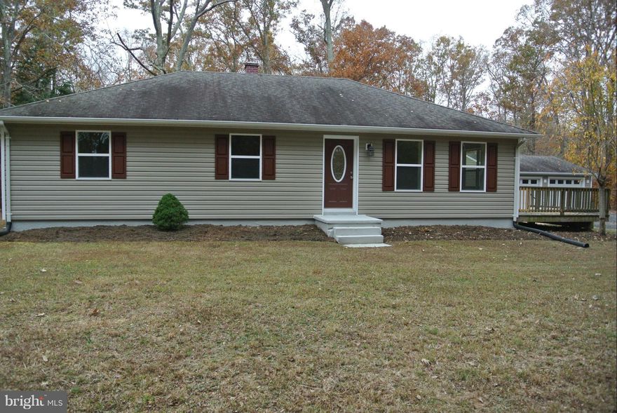 Totally Renovated. Price Reduced!  Priced Below recent appraisal. Quick Settlement possible.  Great Location for Pax River Commute.  Large Detached Two Car Garage.  Huge unfinished basement. Large Deck.  Private Setting. No HOA  Eligable for 100% Financing thru USDA Rural Development (if qualified).