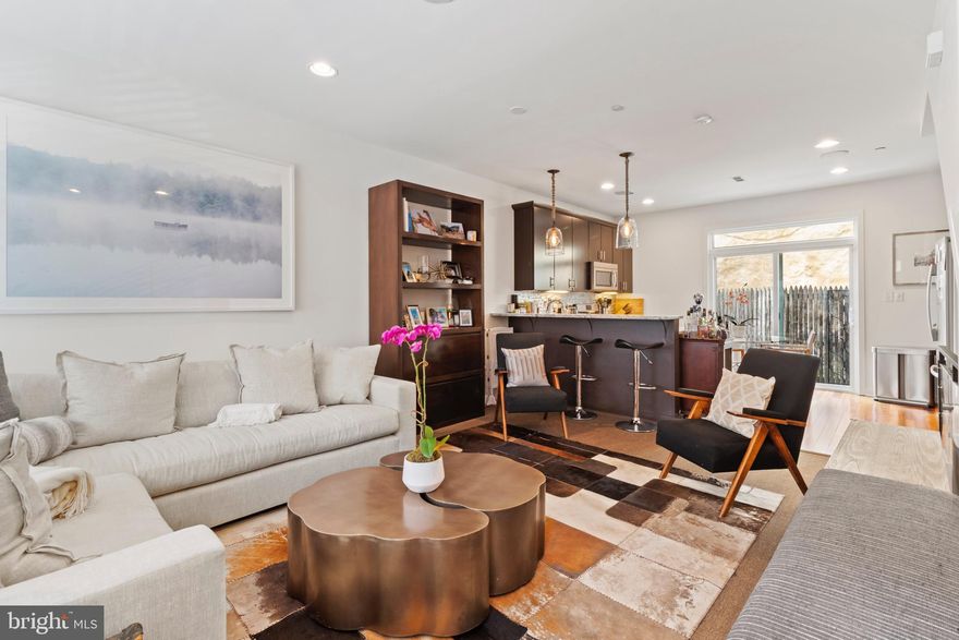 Welcome to 762 S Mole St.! A highly upgraded, modern home located on a quiet tree lined block in the desirable Graduate Hospital neighborhood. As you enter the main level of the home you are greeted with a spacious open concept layout, hardwood floors and an abundance of natural light. The home has been tastefully upgraded by a New York based interior design team. You will see their touches throughout the home including custom closets, window treatments and sophisticated wallpaper. The eat-in kitchen features a breakfast bar, stainless steel appliances and plenty of cabinets for storage. Head outside through the sliding glass doors to your private sun-drenched patio, perfect for a garden or dining al fresco. Downstairs you will find a full length finished basement with a full bathroom and a secret door to hide all of your mechanicals. As you make your way up the opulent staircase, notice the fully fitted custom runner. On the 2nd floor of the home you will find two nicely sized bedrooms with large closets and a full hall bath. The 3rd floor holds a primary suite with a large walk-in closet and full bathroom with double vanity. This home is perfect for entertaining, with features like surround sound, the proper hook up to add a wet bar on the top landing and a sizable new roof deck, with 3 year warranty and panoramic views of the city. This lovely home is within the Chester Arthur elementary school catchment and is a biker’s paradise with a short ride to Drexel, Penn, CHOP and HUP and an even shorter walk to Philly Bagels, Ants Pants Cafe, City Fitness, Heirloom Market, CVS, Dock Street Brewery, Loco Pez, Rex Wine Bar, Pumpkin restaurant. Only blocks away from Lincoln Square and a 10 minute stroll to Rittenhouse Park. Easy access to the Broad St line, Washington Ave and bus routes 17, 7 and 40. The location could not be more ideal for enjoying center city living at its finest!