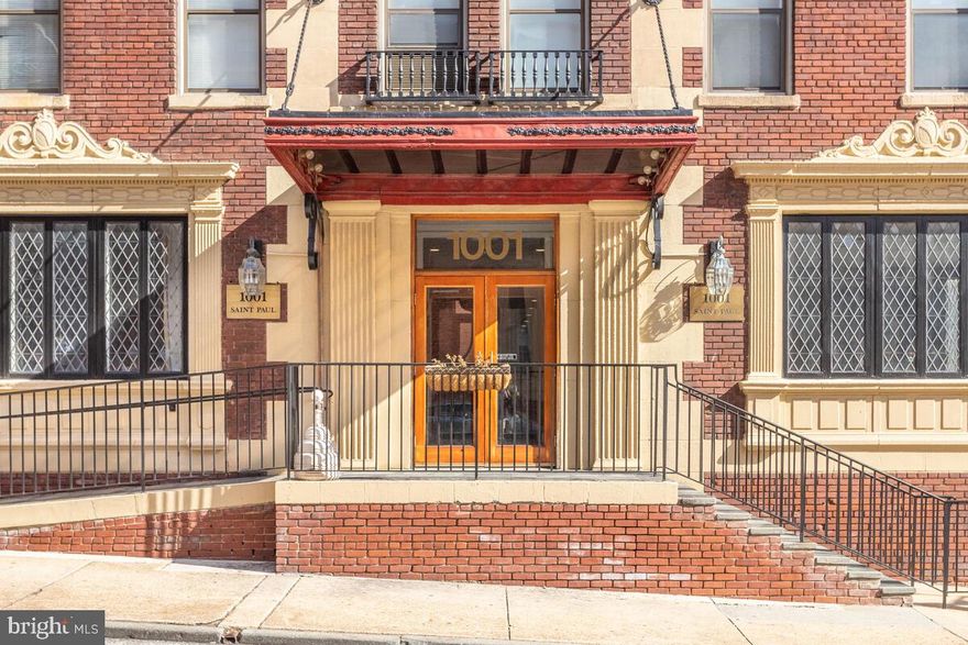 Remodeled Saint Paul Condominiums unit with separate Bedroom. One of this building's largest units. This is a true one bedroom condo. NEW Windows, NEW Kitchen Cabinets, Granite Countertop, Stainless Steel Sink, NEW mounted Microwave & Faucet, NEW Luxury Vinyl Tile Flooring all in 2018! NEW Two-zone HVAC Units w/ Programmable Thermostats, NEW Bathtub, Shower Surround, Toilet & Bathroom Flooring-2014 & brand NEW Dishwasher 2022! Lots of replacement windows NEWly installed 2018 lets the natural sunlight in and  also gives great views! Mirrored Closet Doors & Dining Room Wall. Master storage closet with separate storage closet which is rare in this building. Garage spots available by choice (Currently on a wait list). Basement laundry & convenience store, 24 hr. desk service, that the building has security cameras and 24 hr monitoring & a rooftop terrace with spectacular views of most of Baltimore including a view all the way to the Key Bridge all come included with this condominium building. DO NOT sleep on this one!