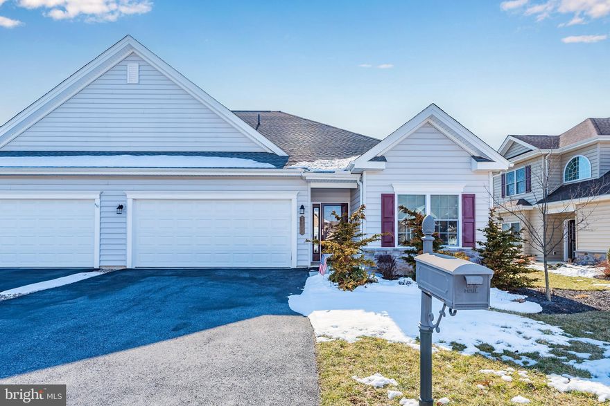 Welcome to 333 Valor Drive in Mechanicsburg, Pennsylvania! Situated in the esteemed Traditions of America, a vibrant 55+ community renowned for its exceptional amenities and tranquil ambiance, this stunning property offers an unparalleled living experience.  Enjoy the convenience of single-story living, with a layout designed for both functionality and style.  The open floorplan gives the home an expansive feel as the kitchen flows seamlessly into the cozy great room with vaulted ceiling and gas fireplace.  Enjoy your morning coffee or evening cocktail with friends in your beautiful sunroom or extended paver patio.  The kitchen features all new appliances, tile back splash, granite countertops and plenty of cabinet space.  The primary suite offers a peaceful retreat, complete with ensuite bath, walk-in closet, double vanity, and laundry room access, while the additional bedroom provides flexibility for guests or hobbies.  From the spacious 2 car garage you will find steps to the walk-up attic space, a perfect place for storage.  Beyond the confines of the home, Traditions of America beckons with a wealth of amenities designed to enrich your lifestyle. From the clubhouse and fitness center to the outdoor pool and walking trails, there's always something to do and explore. Whether you prefer socializing with neighbors or unwinding in nature, this community offers the perfect balance of activity and serenity.  Don't miss your chance to experience the best in 55+ living at 333 Valor Drive.  Schedule your showing today and discover the unparalleled comfort and convenience that awaits you in this remarkable community.