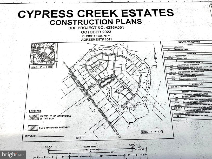 Sold Before Processing.  Listing is for comparable use only.   Seller is a licensed realtor in the Sate of DE.    This 97 acre farm sold fully approved and unimproved for a 78 single family lot subdivision with all agency approvals in place and ready to break ground.   The lots average around .70 acres and will have individual wells and septics.  Actual settlement date was 7.02.2024.