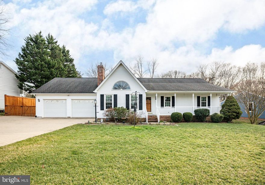 Fantastic rancher on a great lot/location in South Stafford.  Oversized 2 car with a large storage/workshop area and a back door to the back yard.  The exterior is complete with a long concrete driveway from the road to halfway in the fenced back yard. Perfect for an RV (separate plug already run) or other toys. Fully fenced rear yard with one privacy wall and the rest wire screened split rail. Gorgeous meadow behind the house.  The interior boasts a whole house water filtration system, heated garage, heated and cooled sunroom for year round use, separate laundry room, lots of cabinet space in the kitchen, hardwood floors in the kitchen, living room and third bedroom/office, spacious closets in all three bedrooms.