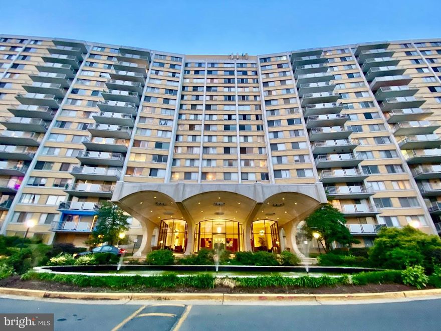 Gorgeous modern unit 2B – 2B, which has everything freshly painted with an ideal location in the booming West End of Alexandria. Ten Minutes to 7.6 miles Regan National Airport, The Pentagon, the new Amazon HQ, Old Town Alexandria, right off I-395, 1.4 miles to Van Dorn Metro Station, 6 miles to Amtrak Train Station. Near schools. Easy stroll to shops and restaurants with the Giant supermarket right across the street -easy commute to DC. Well-positioned to benefit from the massive Landmark Mall redevelopment project which will include the new Alexandria Hospital and 2500 employees (an excellent time to buy before construction starts) - this sophisticated luxury 2-bedroom 2-bath condo is updated in every way. A designer’s dream that shows like a model unit. Re-designed and streamlined kitchen with all the modern features including quartz counters, stainless steel appliances and 5 burner gas stove with overhead exhaust hood- custom enlarged pantry w/ washer-dryer! Note all the expanded storage in the unit and the features you don’t see - the new double pane windows in every room, corner unit with only one neighbor with a single common wall in the living room. New custom hall closet, multiple custom and expanded bedroom closets, gorgeous sophisticated tile flooring throughout. Near penthouse views for miles. Beautiful deep very private balcony, where you can enjoy stunning sunset. No neighboring buildings to violate your privacy. Oversized windows. Separate corner dining room with spacious kitchen open to the living and dining rooms. Secure garage parking space included and extra storage space conveys. Utilities included in the condo fee, amenities include oversized outdoor pool, in-house gym, sauna, 24-hour front desk with concierge, on-site management, extra visitor parking on grounds, basketball court, tennis courts, luxury living. New balcony sliding door, (1) garage parking, (1) assigned storage.