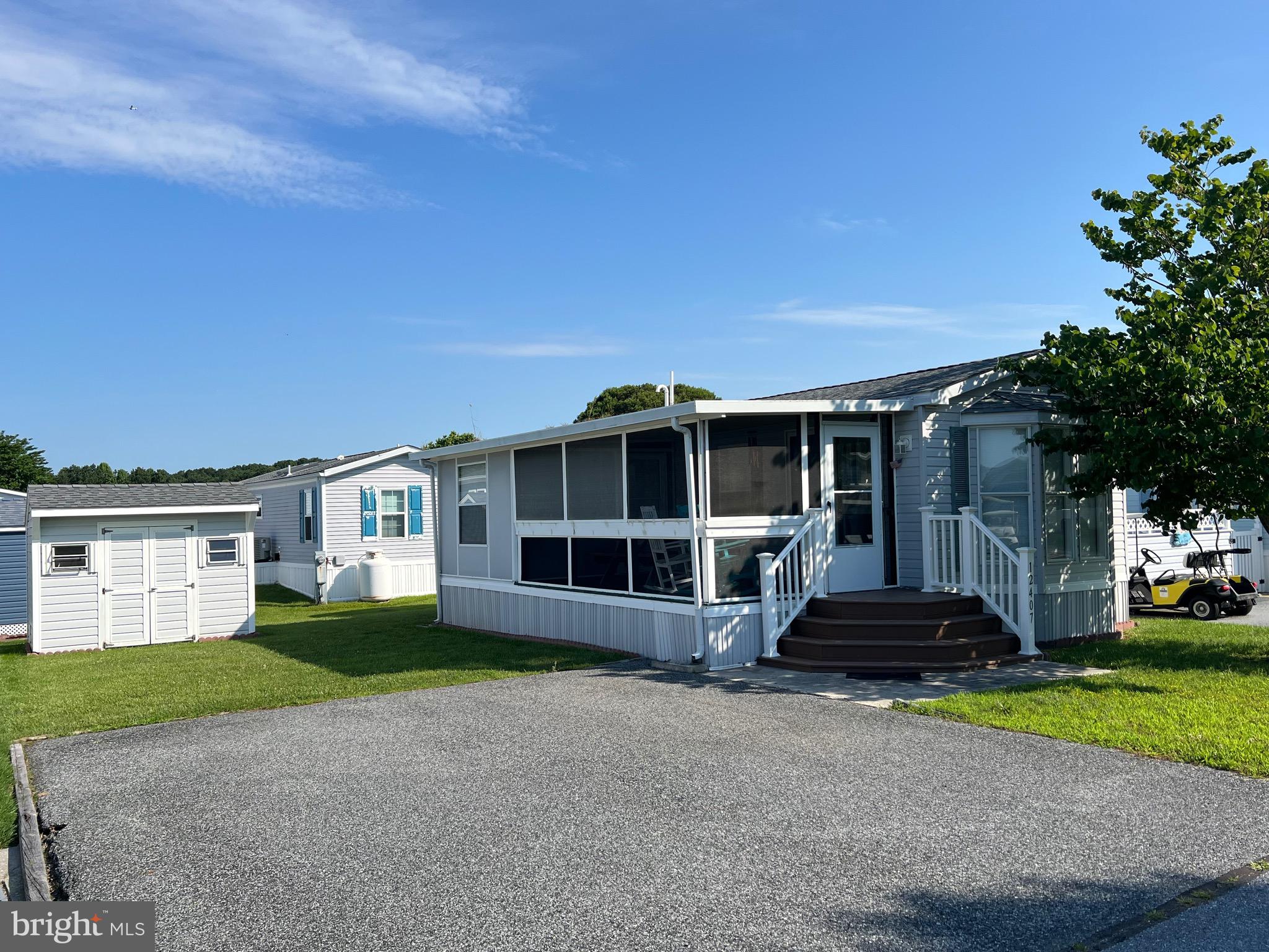 Charming Turn Key 2 Bedroom Single Wide With Addition. Recent updates include: New LVP Flooring , Freshly Painted, HVAC in 2021, Maintenance Free Composite Steps & Railing, Roof in 2010. Screened in Porch, 8 x 10 Shed. Best Buy in Assateague Pointe !