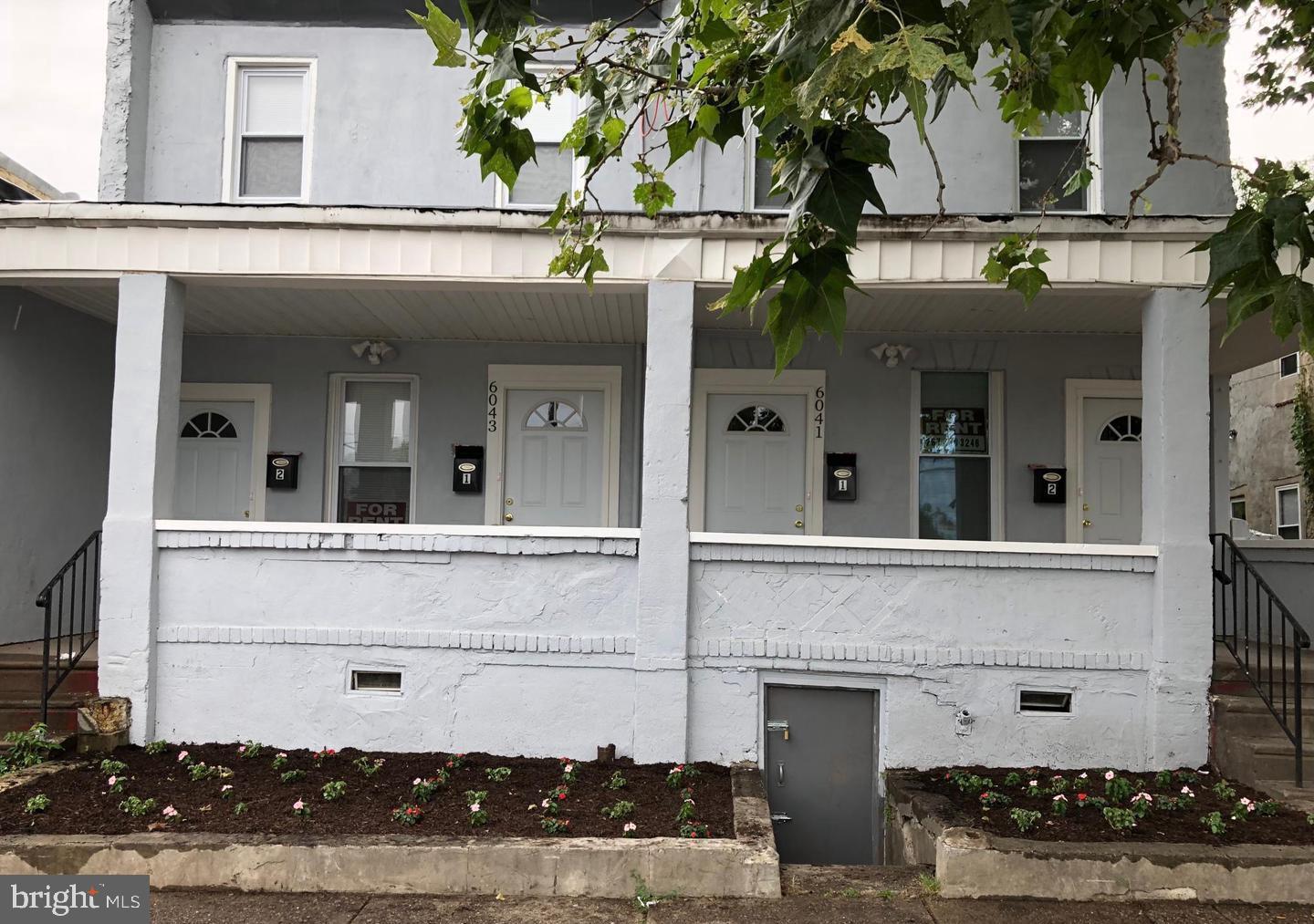This house is to be SOLD TOGETHER with 6043 Vine St. Each house was fully renovated with permit in 2018. Each house is set up as a duplex (2 units for each building). Between the 2 houses, the units are mirrored. Both houses' first floor - living, dining and kitchen has 1 room, 1 bathroom, a separate bedroom and very large storage space. 2nd floor - each unit has kitchen with dining/living area, bathroom, 2 bedrooms and storage space. Its brand new windows, utilities and kitchens are all done in 2018.