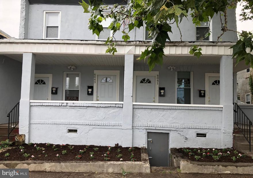This house is to be SOLD TOGETHER with 6043 Vine St. Each house was fully renovated with permit in 2018. Each house is set up as a duplex (2 units for each building). Between the 2 houses, the units are mirrored. Both houses' first floor - living, dining and kitchen has 1 room, 1 bathroom, a separate bedroom and very large storage space. 2nd floor - each unit has kitchen with dining/living area, bathroom, 2 bedrooms and storage space. Its brand new windows, utilities and kitchens are all done in 2018.